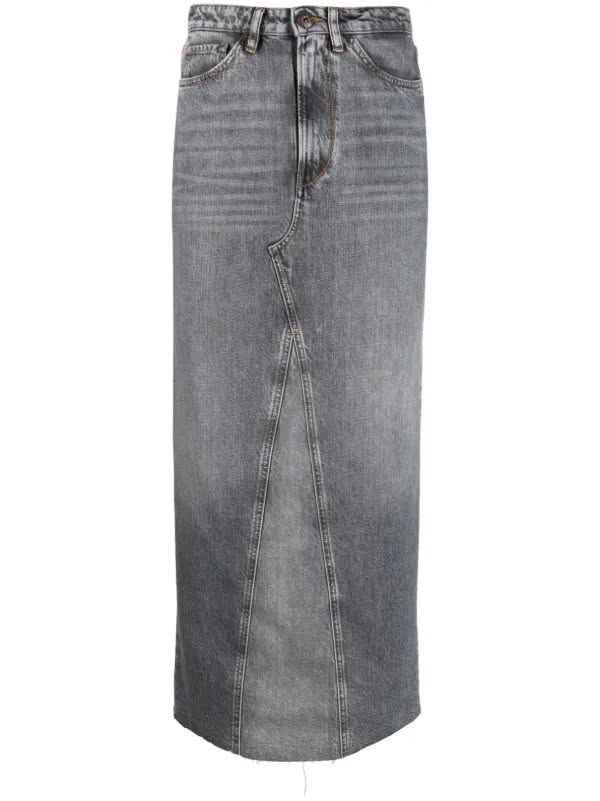 3CS01 3x1 Denim Straight Skirt