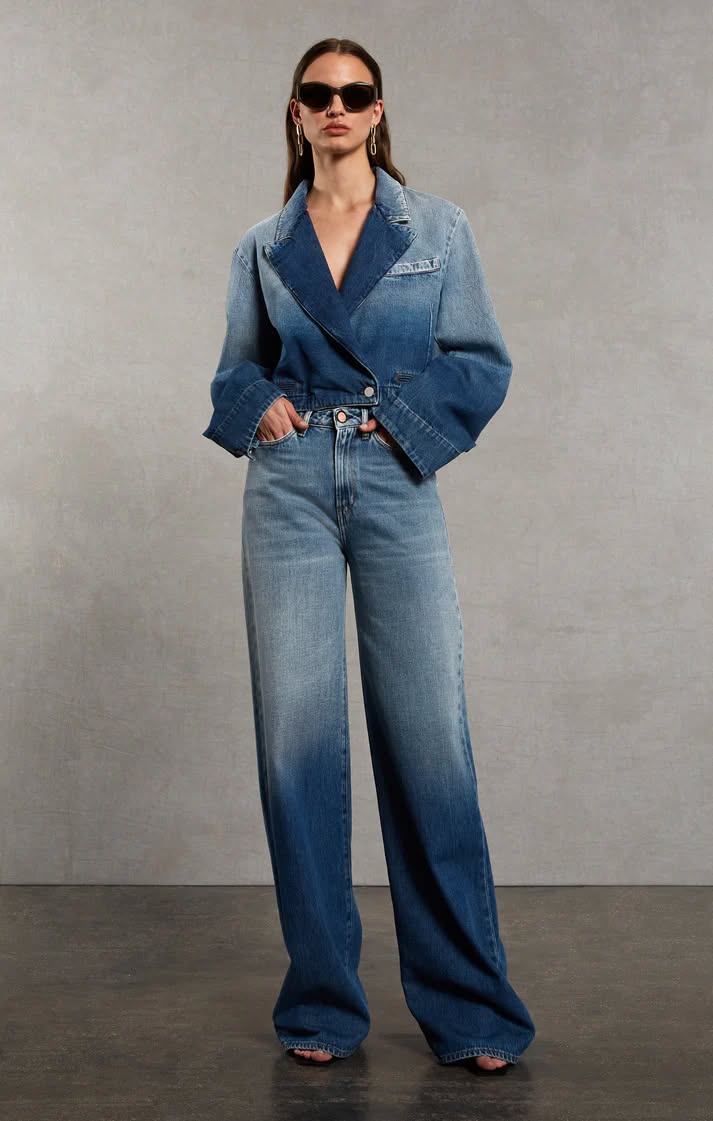 3FJ01 3x1 Wide Leg Jeans
