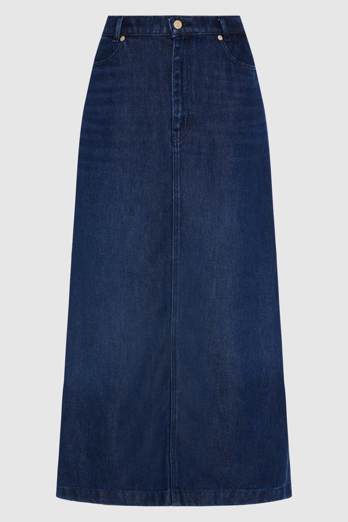 7DMS01 7 FOR ALL MANKIND DENIM MIDI SKIRT