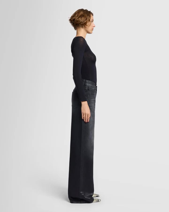 7FAMSOS01 7 For All Mankind Coated Wide Leg Jeans