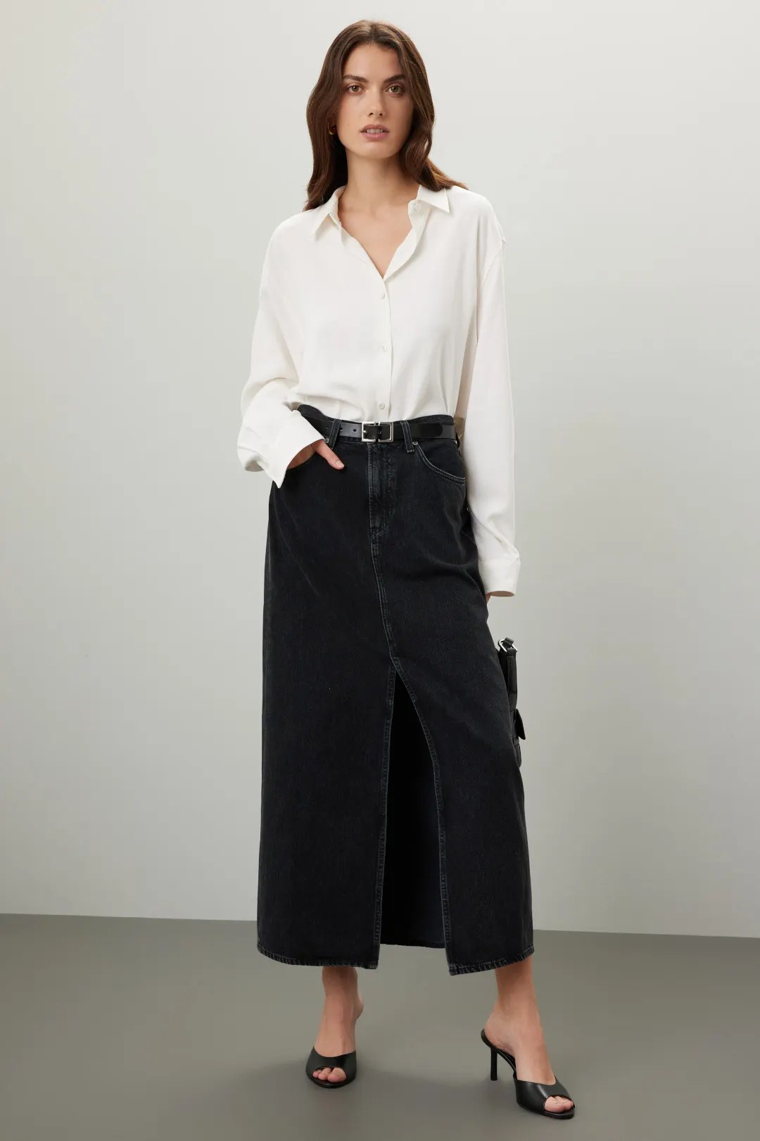 ALFDS01 Agolde Denim Maxi Skirt