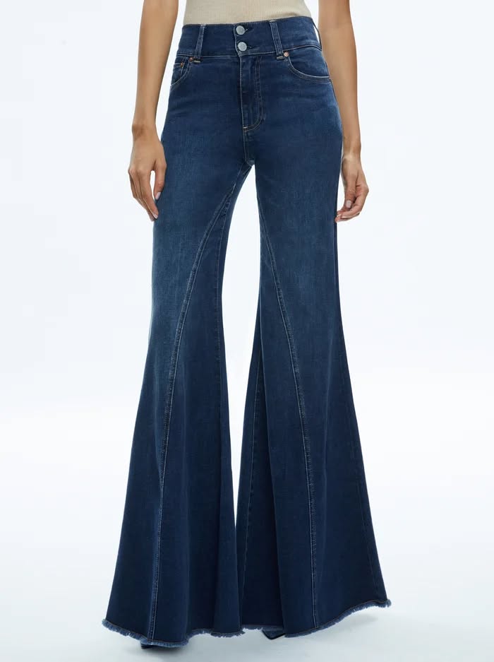 AOBJ01 Alice + Olivia Bell Bottom Jean