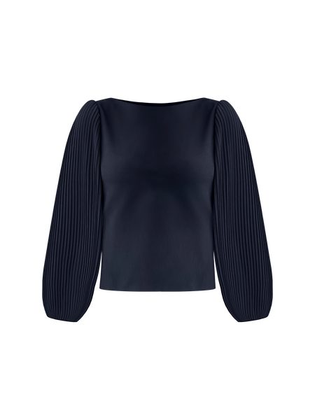 APMMPST01 Ann Taylor Pleated Sleeve Top
