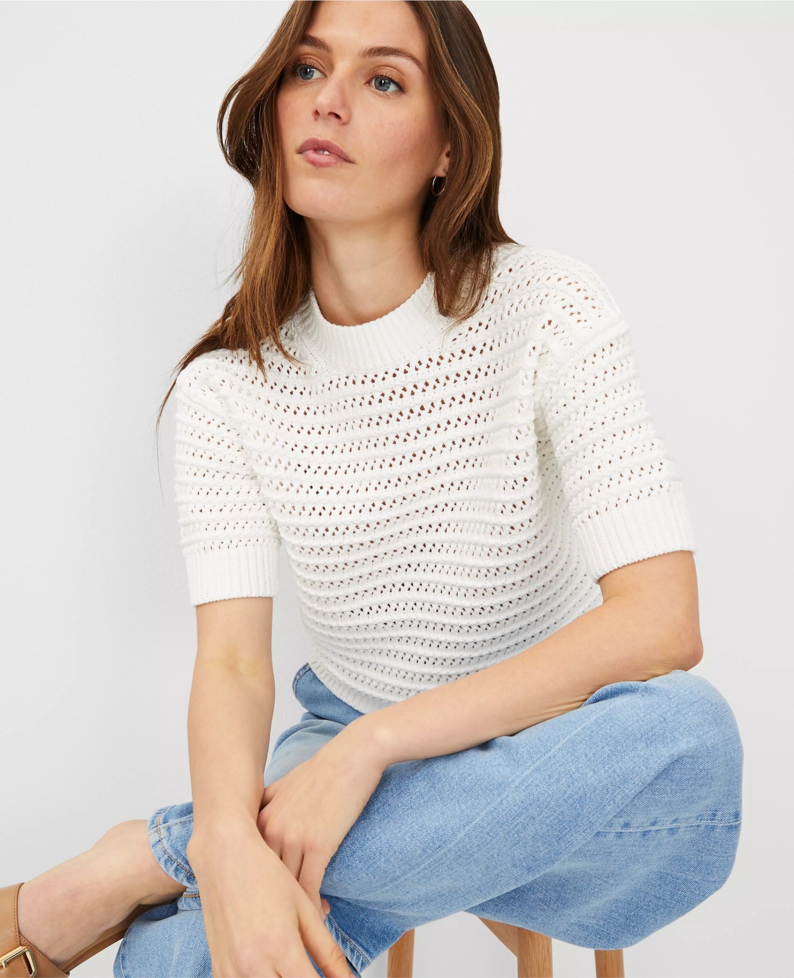 ASS01 Ann Taylor Textured Sweater