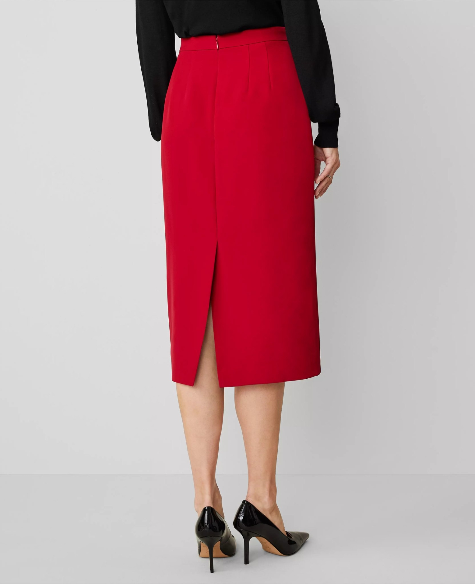 ATCMPSIFC01 Ann Taylor Crepe Midi Skirt