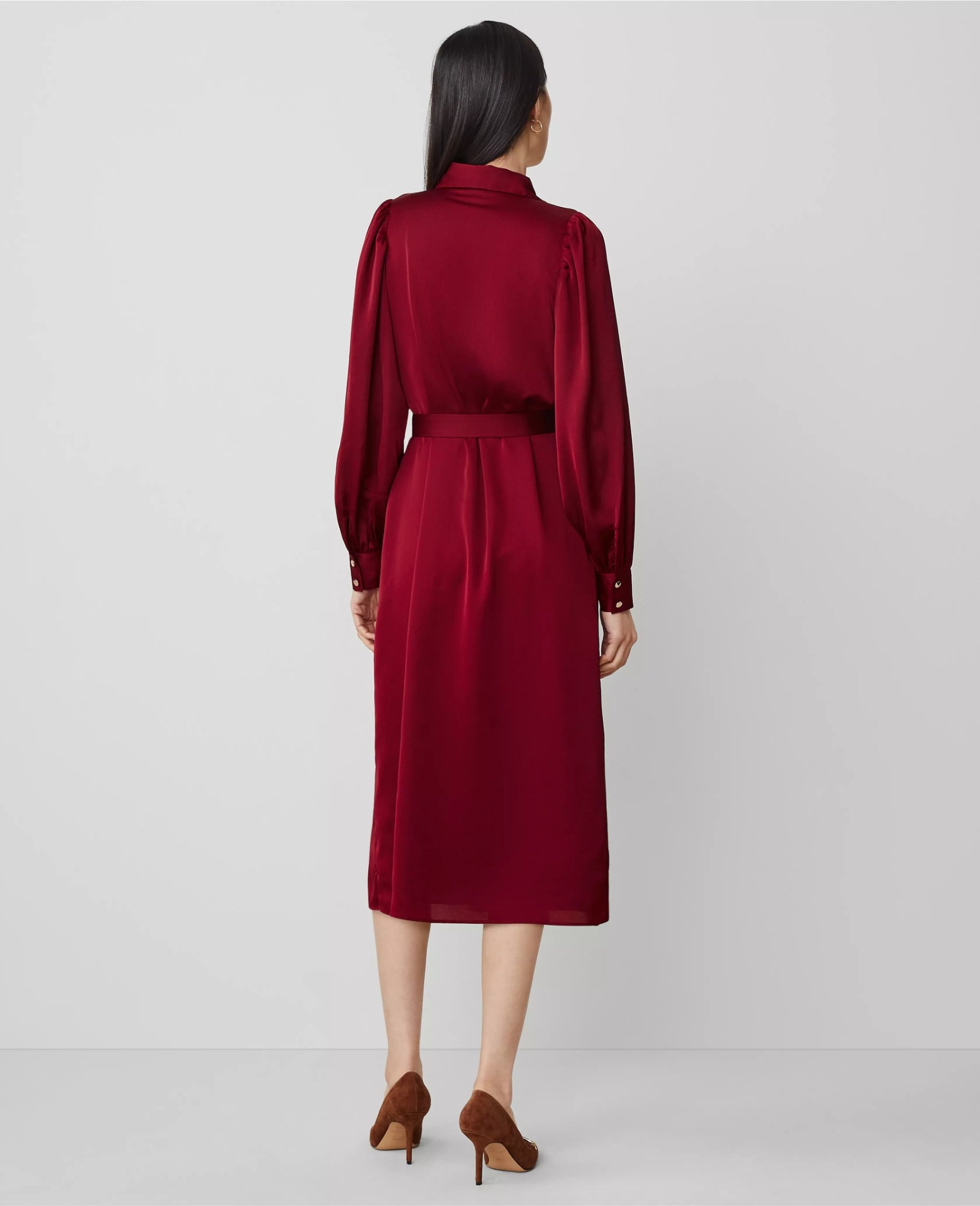 ATPBMS01 Ann Taylor Midi Shirt Dress