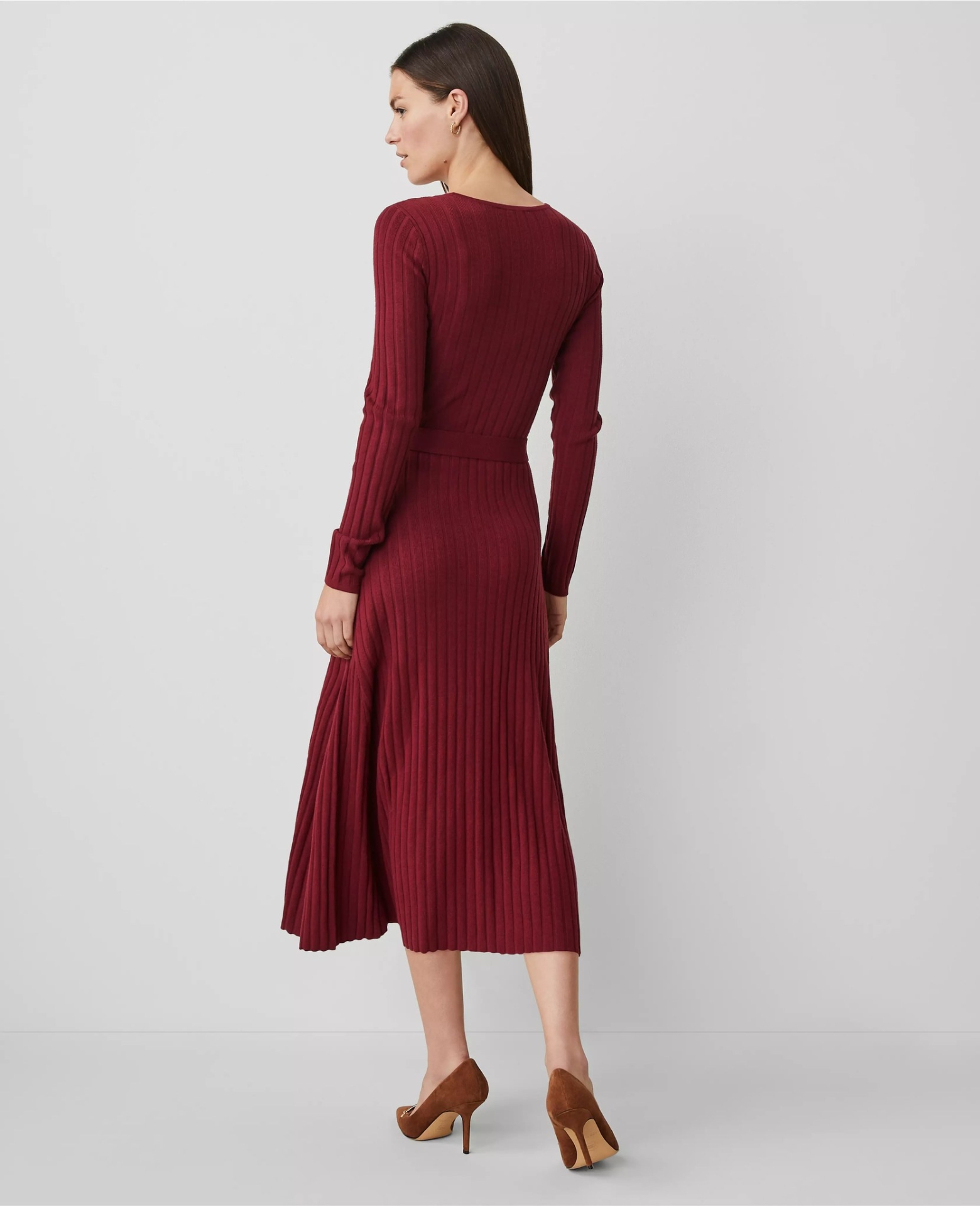 ATPBRSD01 Ann Taylor Ribbed Midi Dress