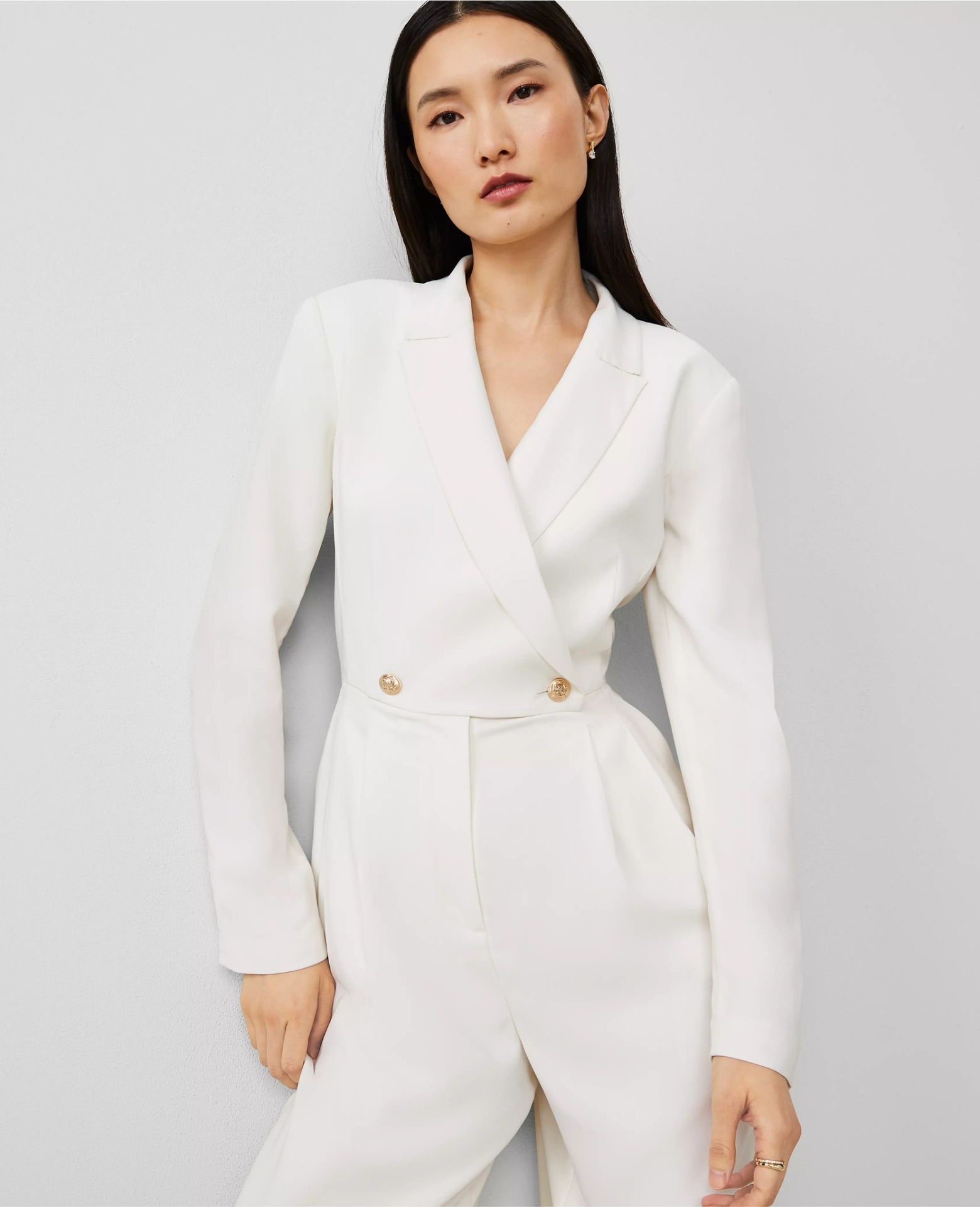 ATPLJ01 Ann Taylor Lapel Jumpsuit