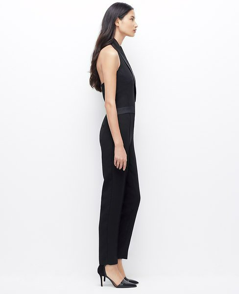 ATPTJ01 ANN TAYLOR PETITE TUXEDO JUMPSUIT