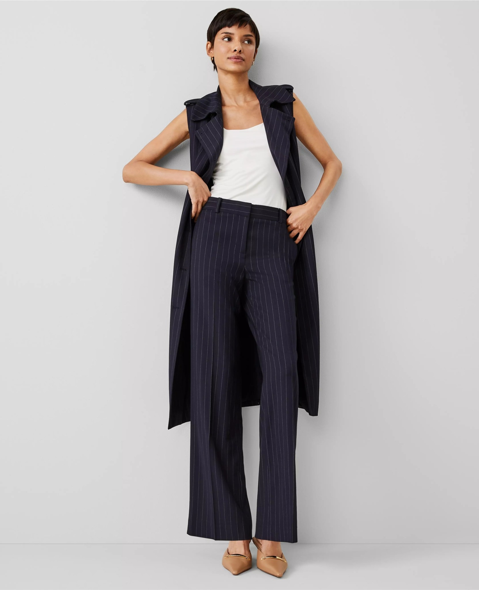 ATTJTPIP01 Ann Taylor Pinstripe Trouser