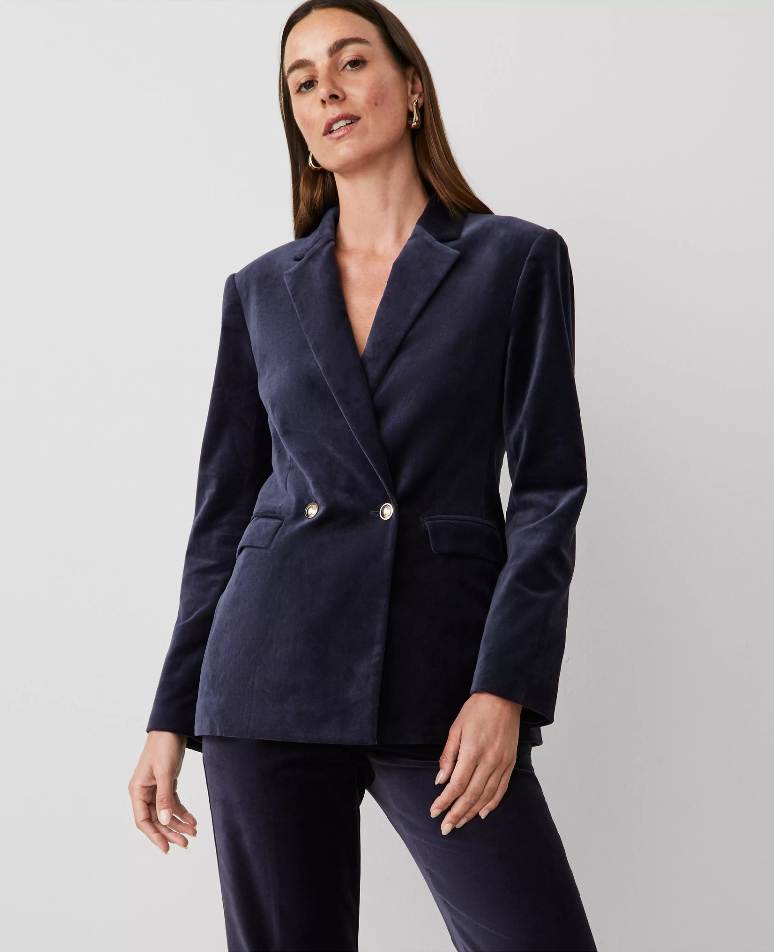 AVTDBBJT01 Ann Taylor Velvet Tailored Blazer & Trouser