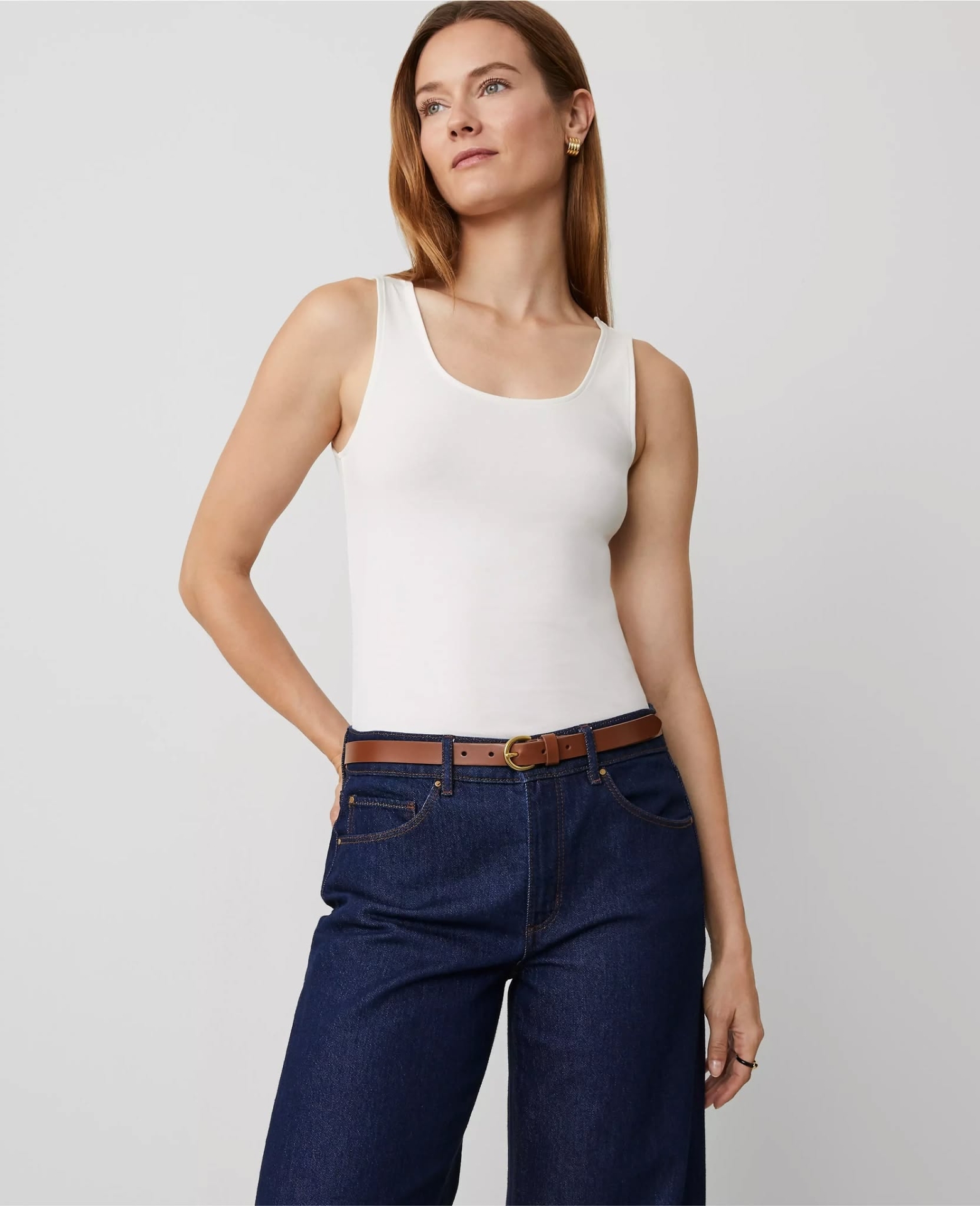 AWSC01 Ann Taylor Wide Strap Cami Top