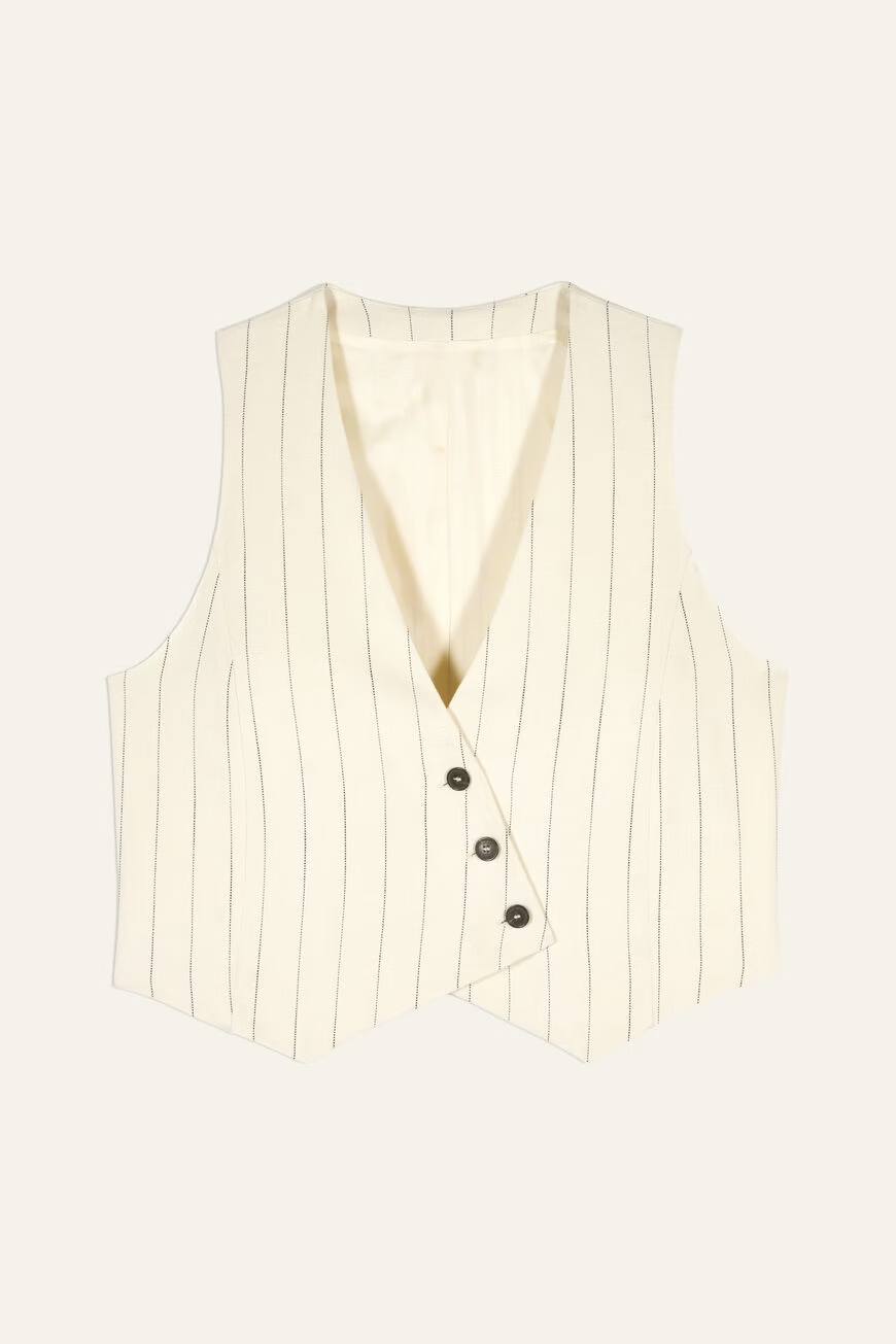 BEPV01 Ba&sh Pinstriped Vest
