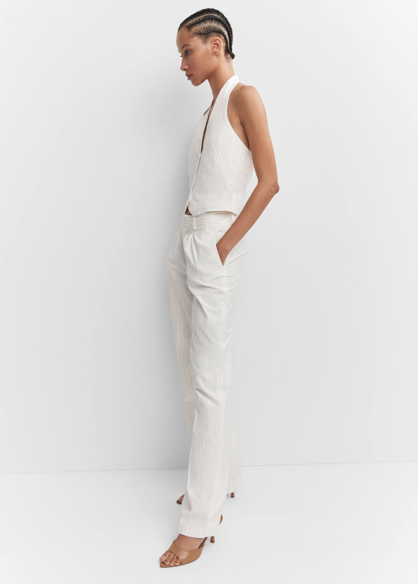 MBHNV01 Mango Pinstripe Suit Vest