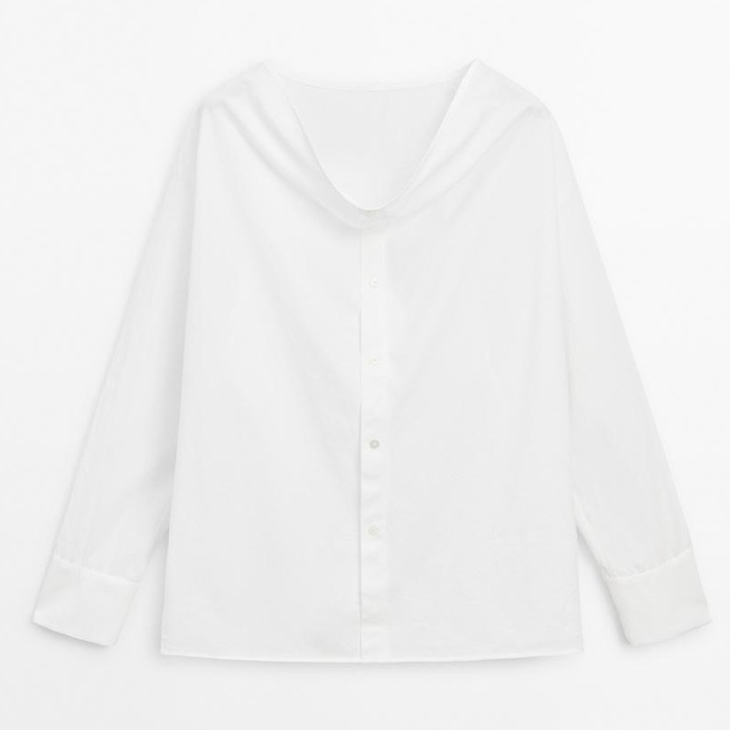 MD1CSWCN01 Massimo Dutti Cowl Neckline Shirt