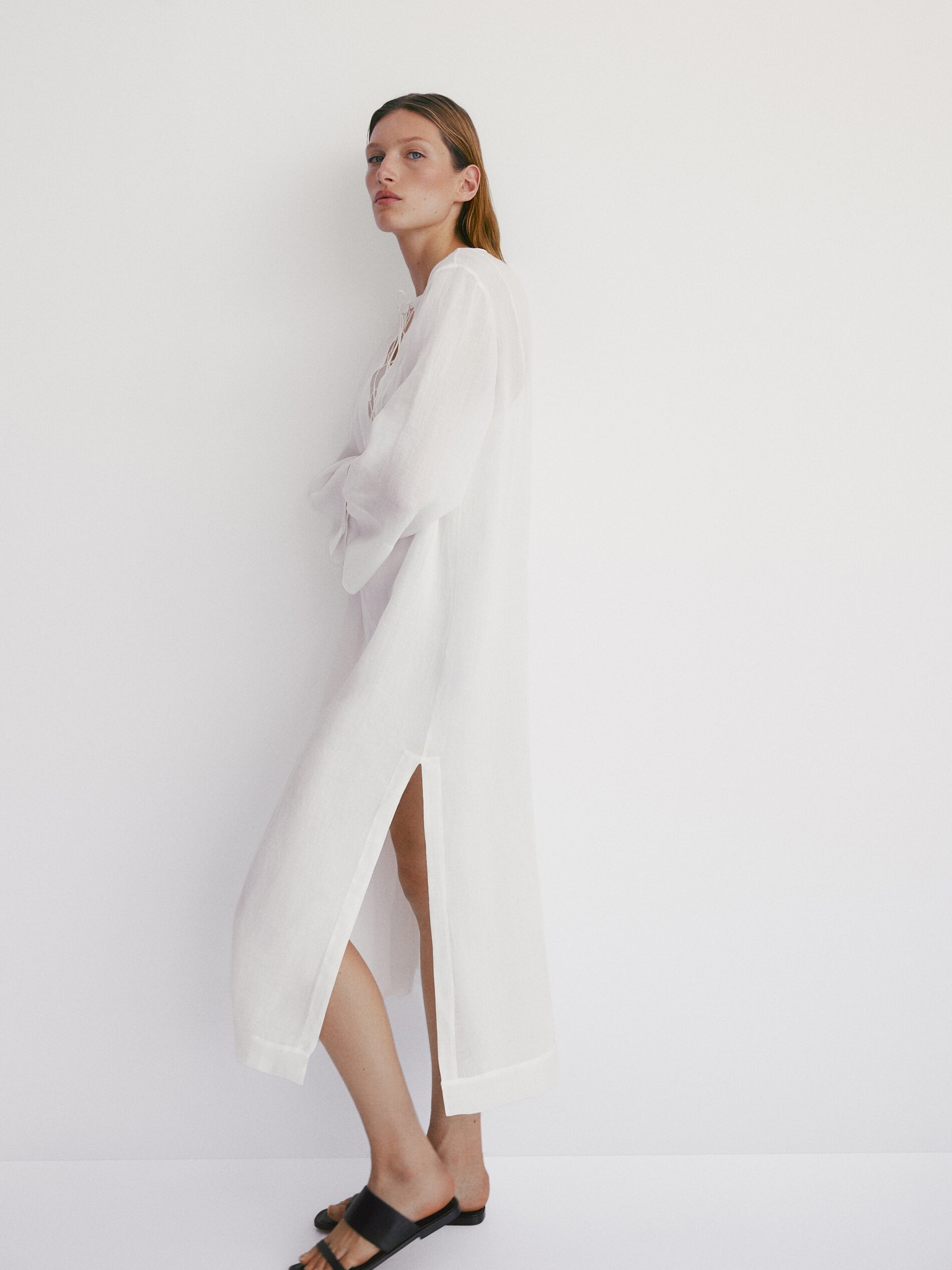 MD1RTD01 Massimo Dutti Ramie Dress