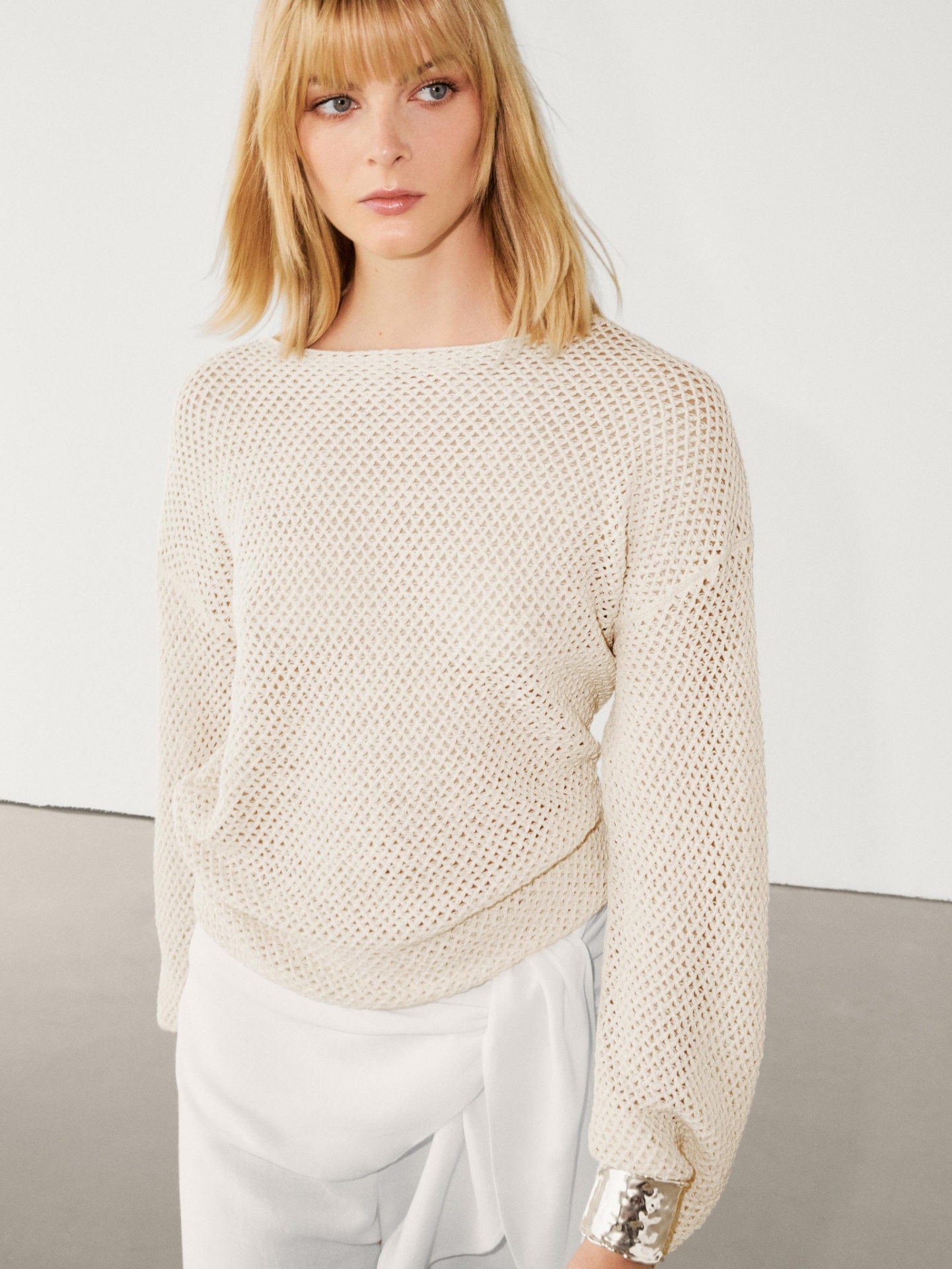 MDBNOKS01 Massimo Dutti Open Knit Sweater