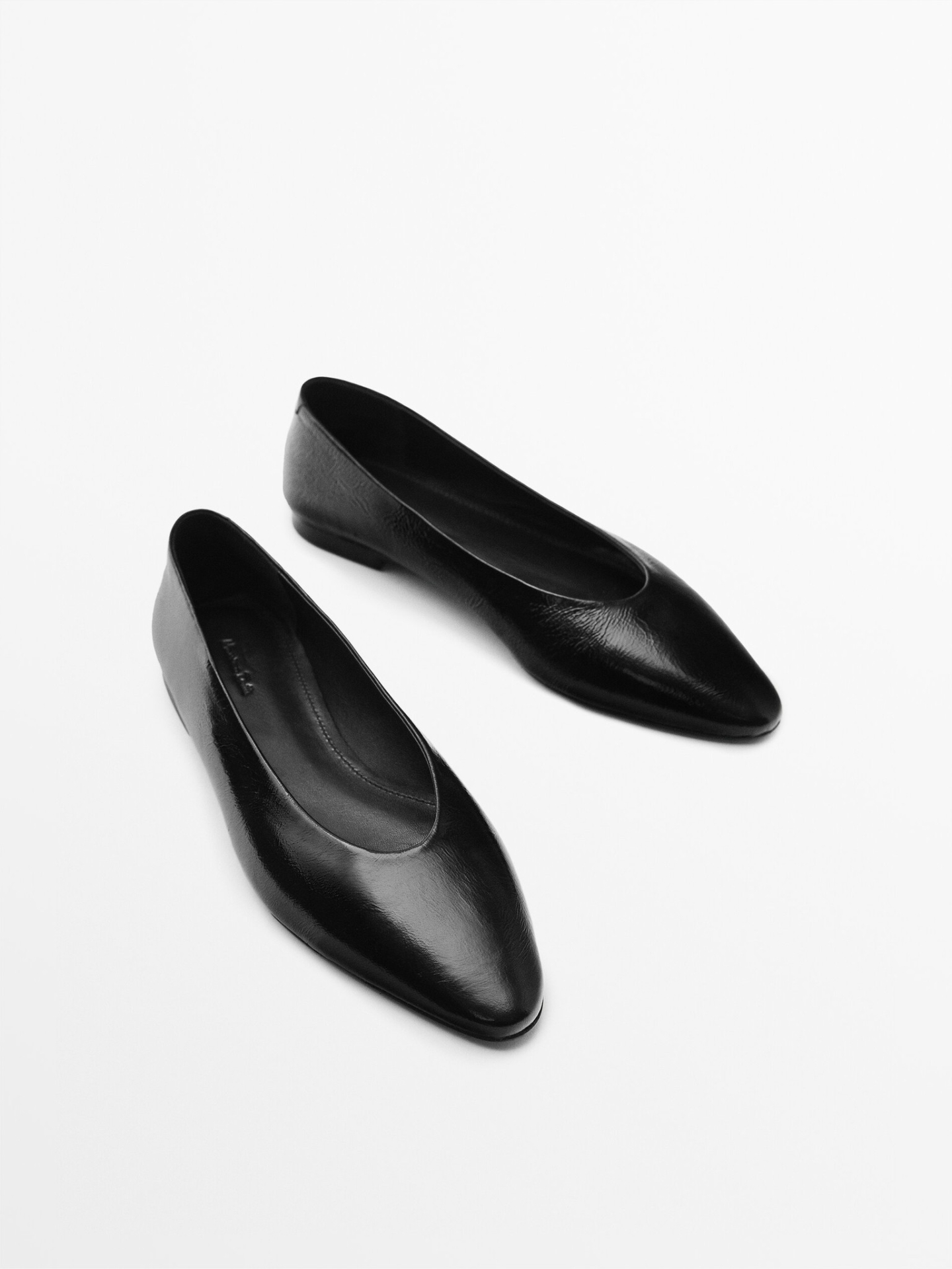 MDCLBF02 MASSIMO DUTTI LEATHER BALLET FLATS