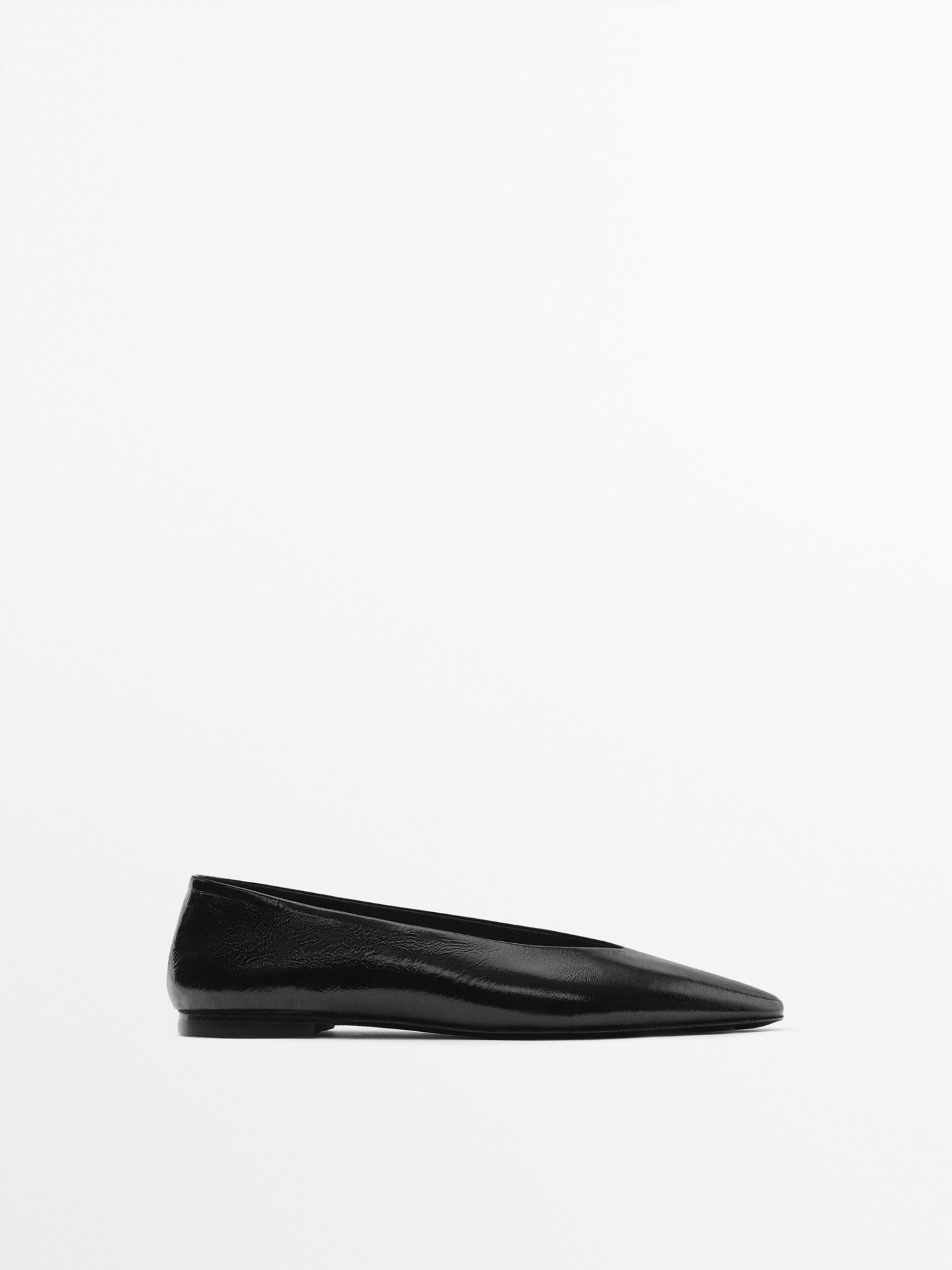 MDCLBF02 MASSIMO DUTTI LEATHER BALLET FLATS