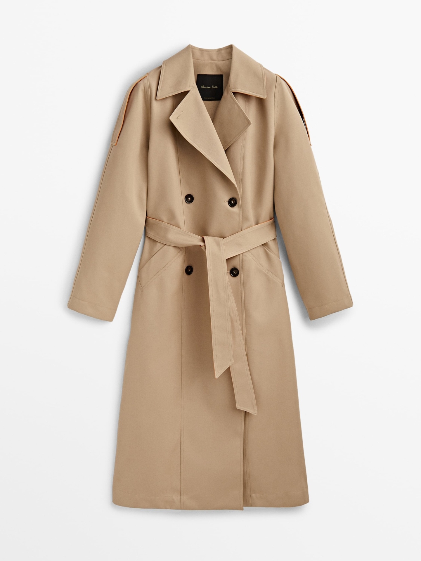 MDCTJ01 MASSIMO DUTTI COLOURED TRENCH-STYLE JACKET