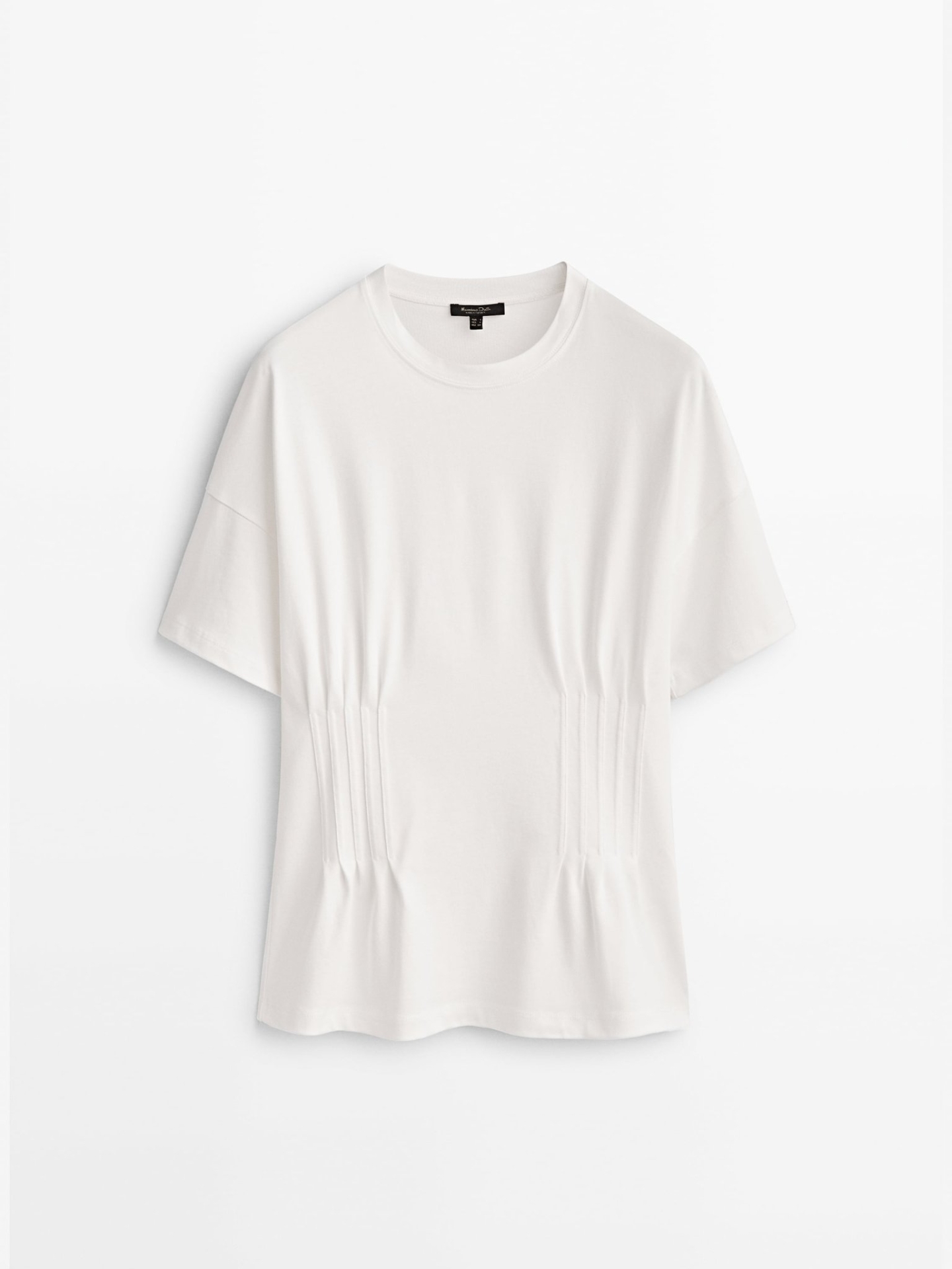 MDCTWGW01 Massimo Dutti Gathered Waist Cotton T-shirt