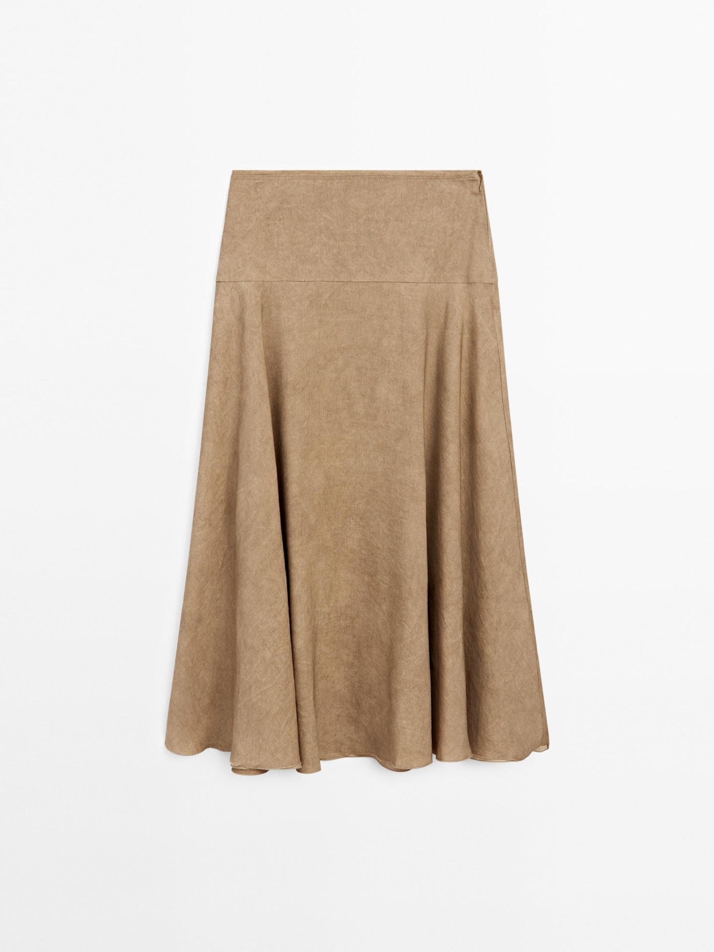 MDFLBMS01 Massimo Dutti Flounce Midi Skirt