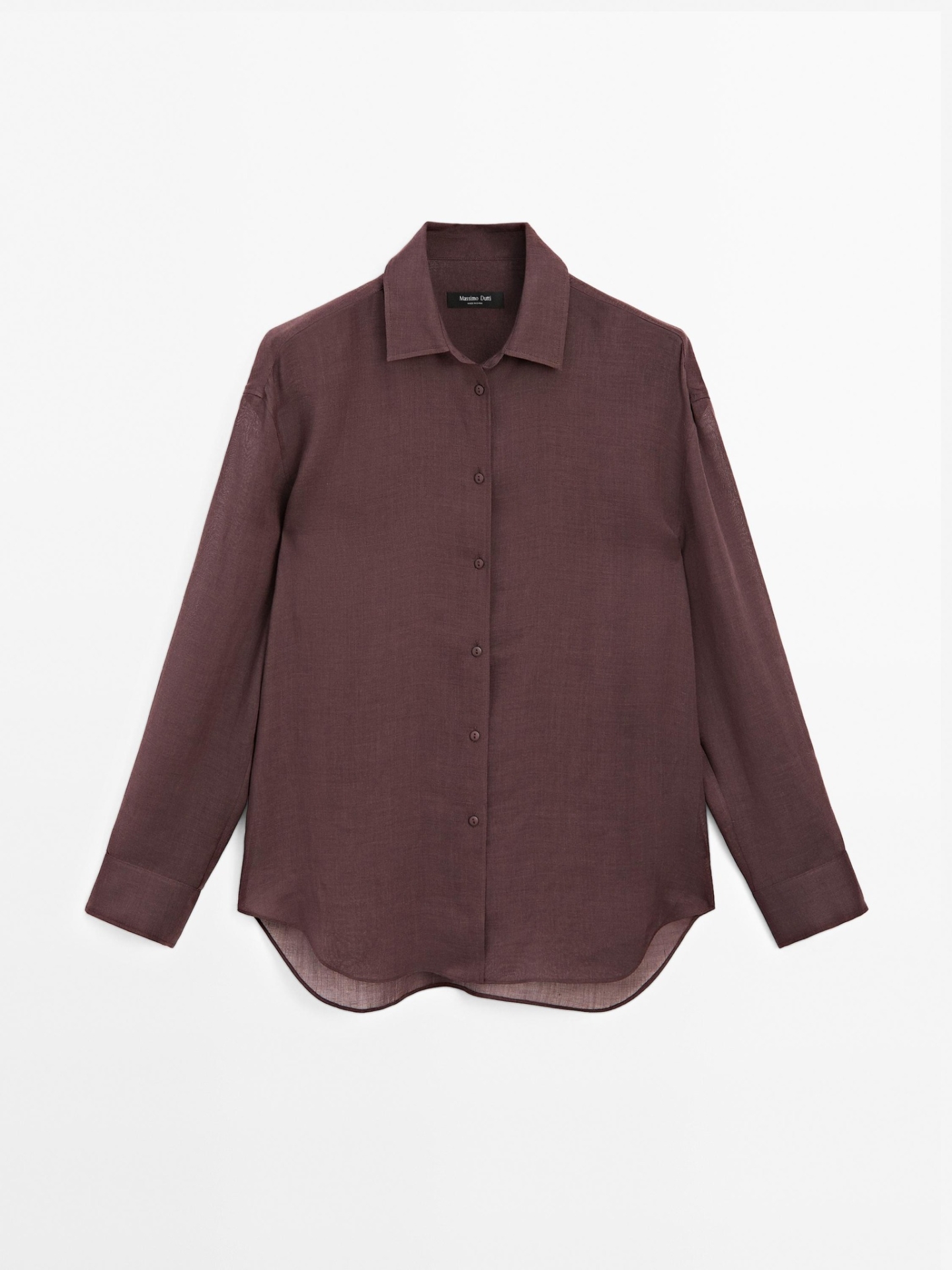 MDFRBS01 Massimo Dutti Flowing Ramie Shirt