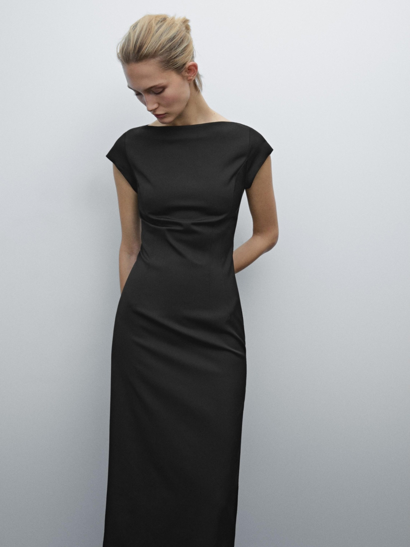MDFSSMD01 Massimo Dutti Fitted Midi Dress