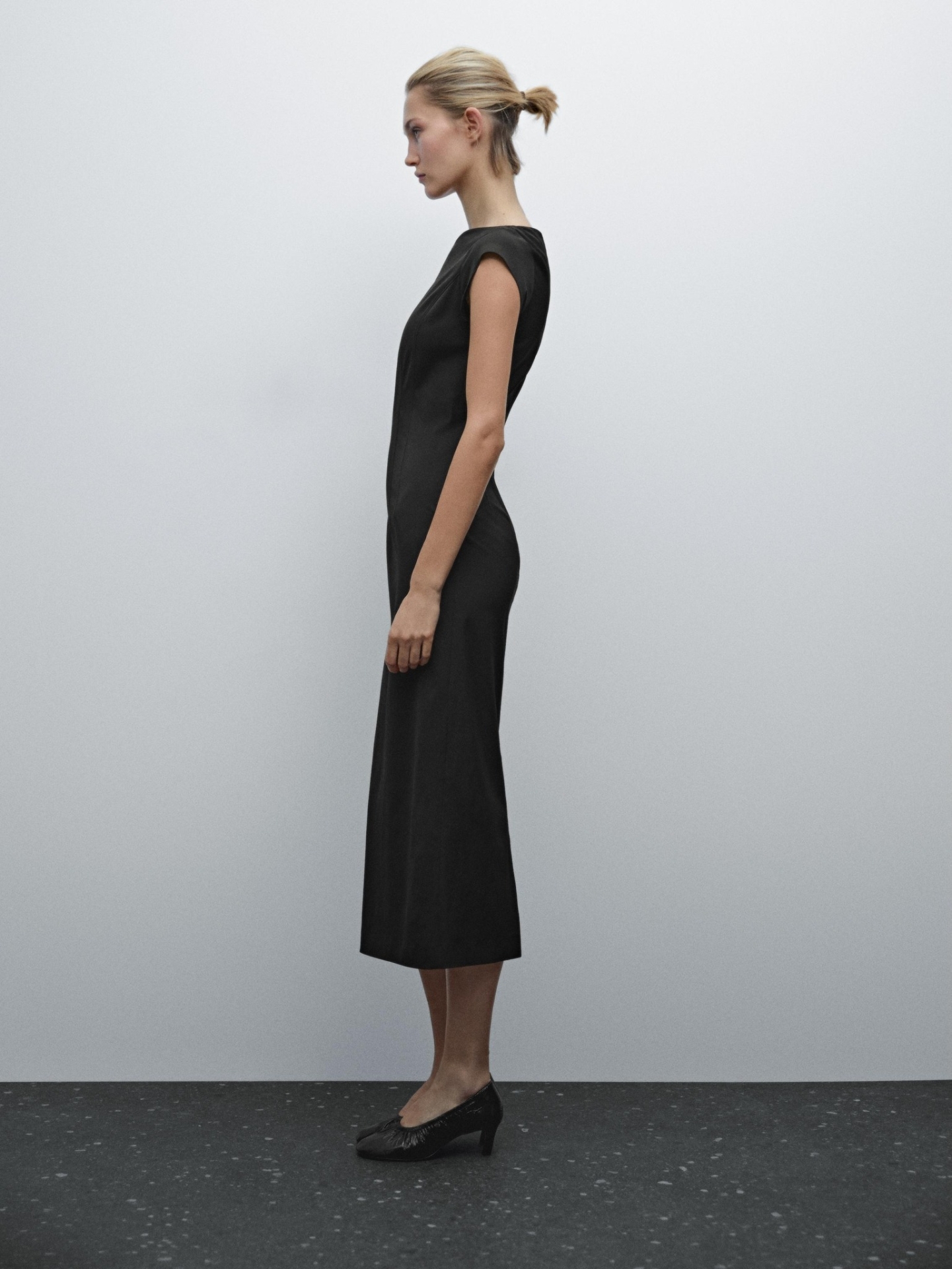 MDFSSMD01 Massimo Dutti Fitted Midi Dress