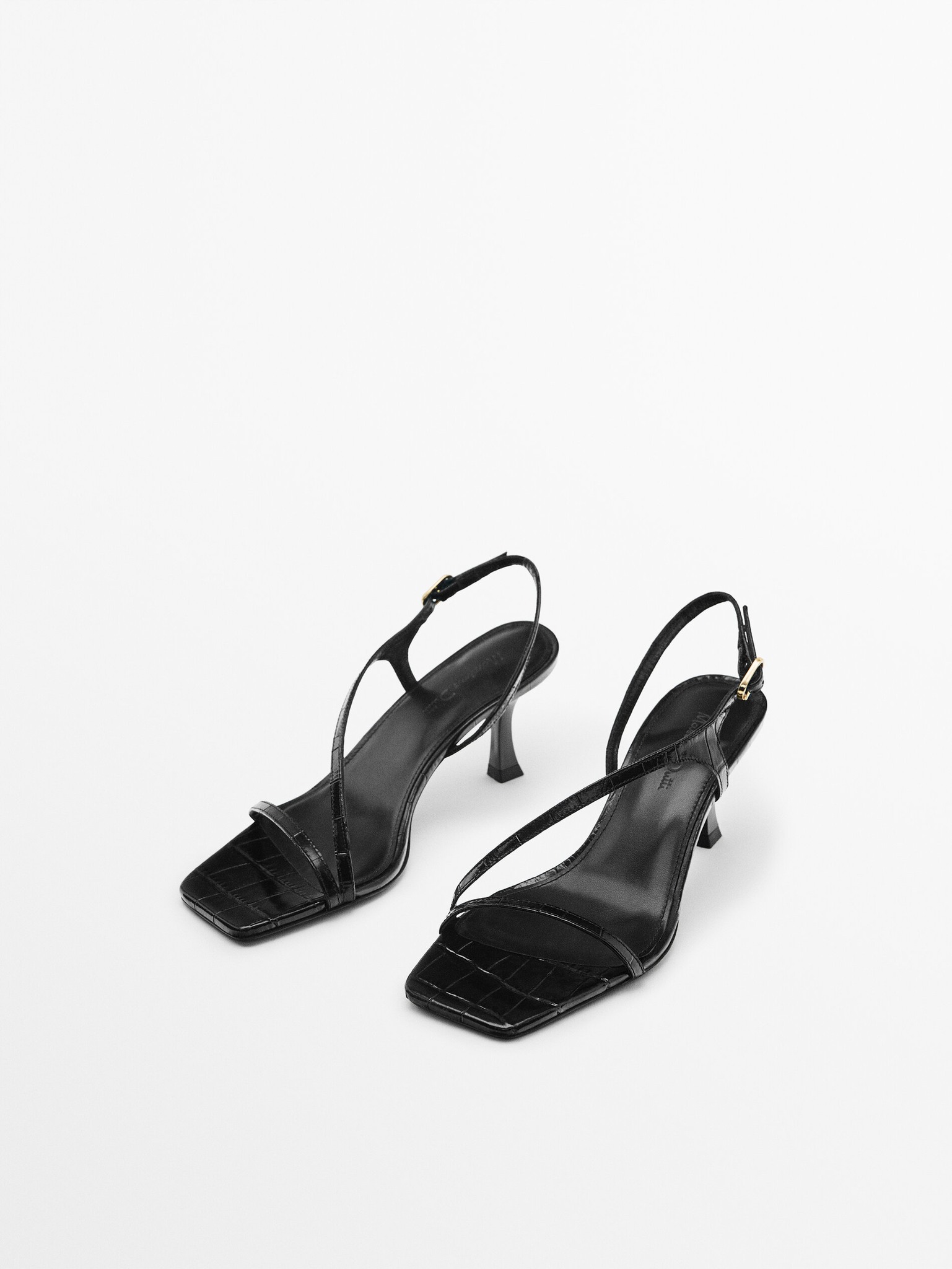 MDHLSWCCS01 MASSIMO DUTTI LEATHER HEELED SANDALS