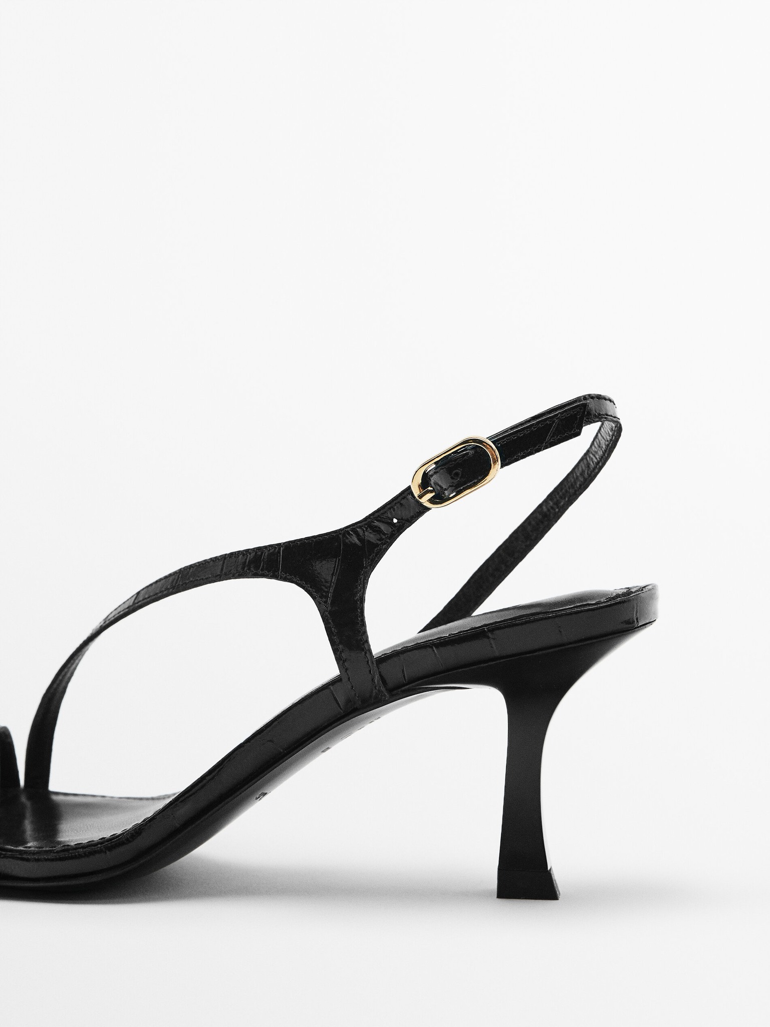 MDHLSWCCS01 MASSIMO DUTTI LEATHER HEELED SANDALS