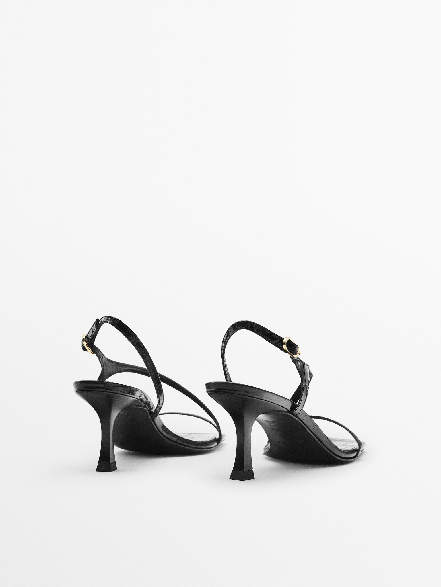 MDHLSWCCS01 MASSIMO DUTTI LEATHER HEELED SANDALS