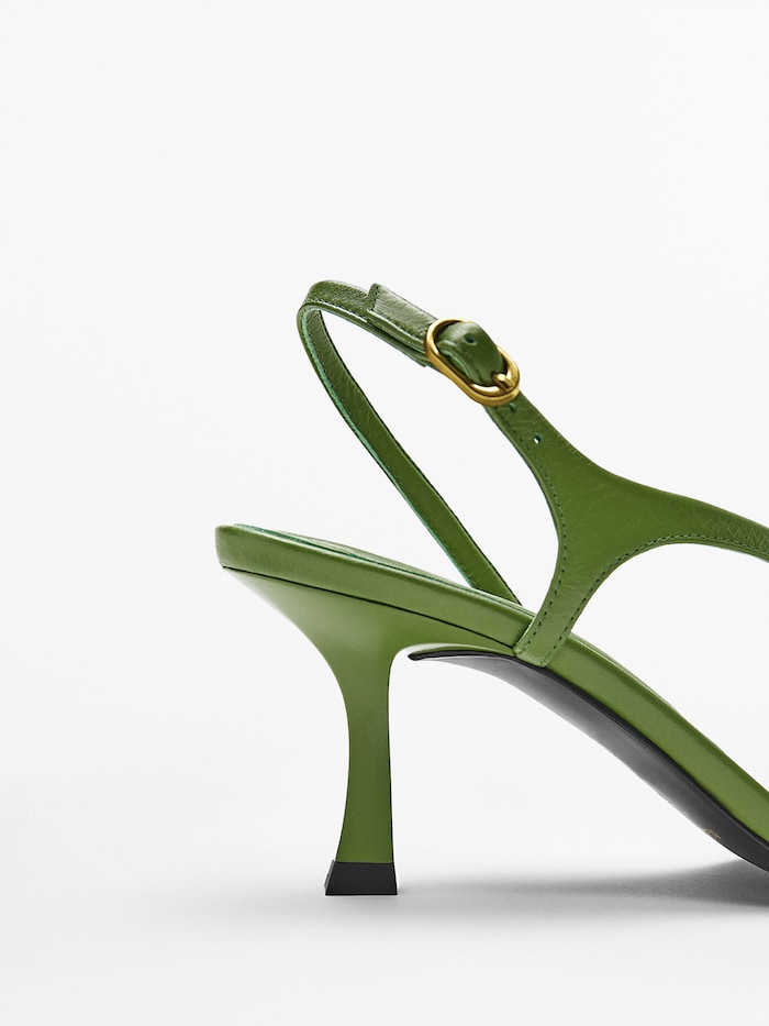 MDHLSWSS01 MASSIMO DUTTI LEATHER SANDALS WITH SIDE STRAP
