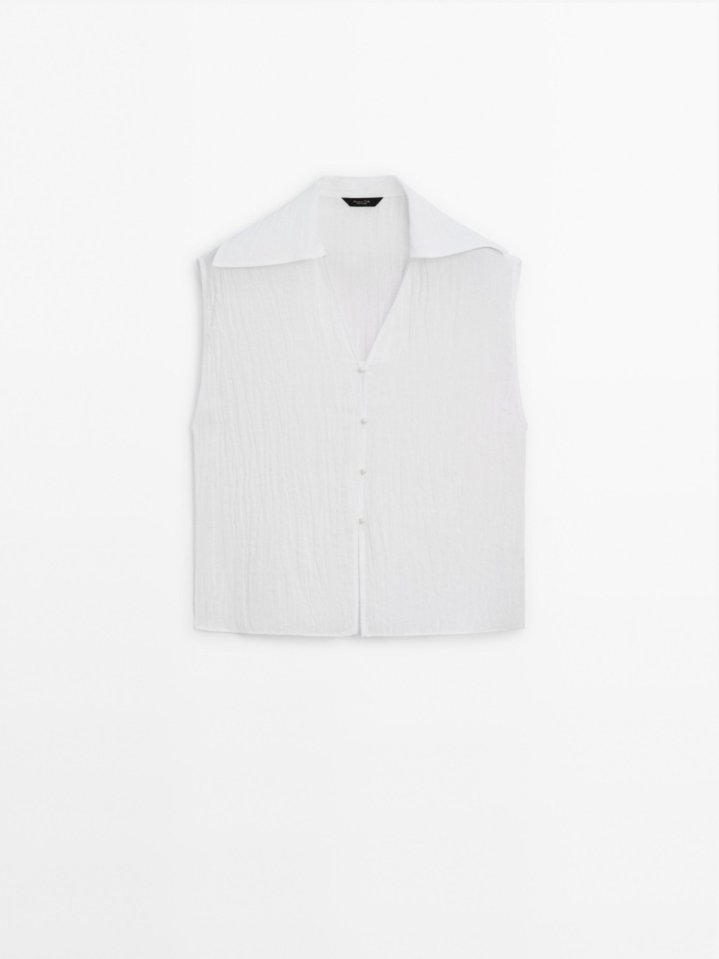 MDLBSWCBD01 Massimo Dutti Linen Button Detail Shirt