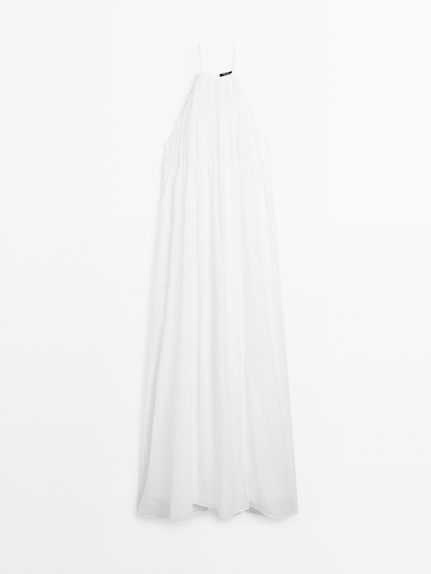 MDLPDWGD01 Massimo Dutti Halter Volume Dress