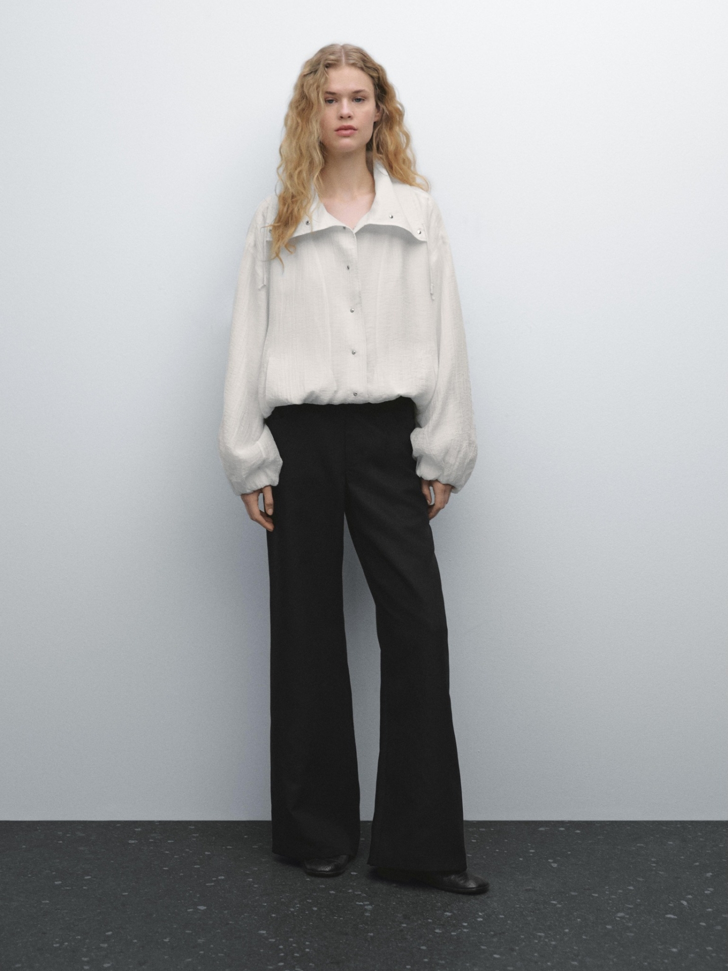 MDLPT01 Massimo Dutti Lyocell Palazzo Trousers