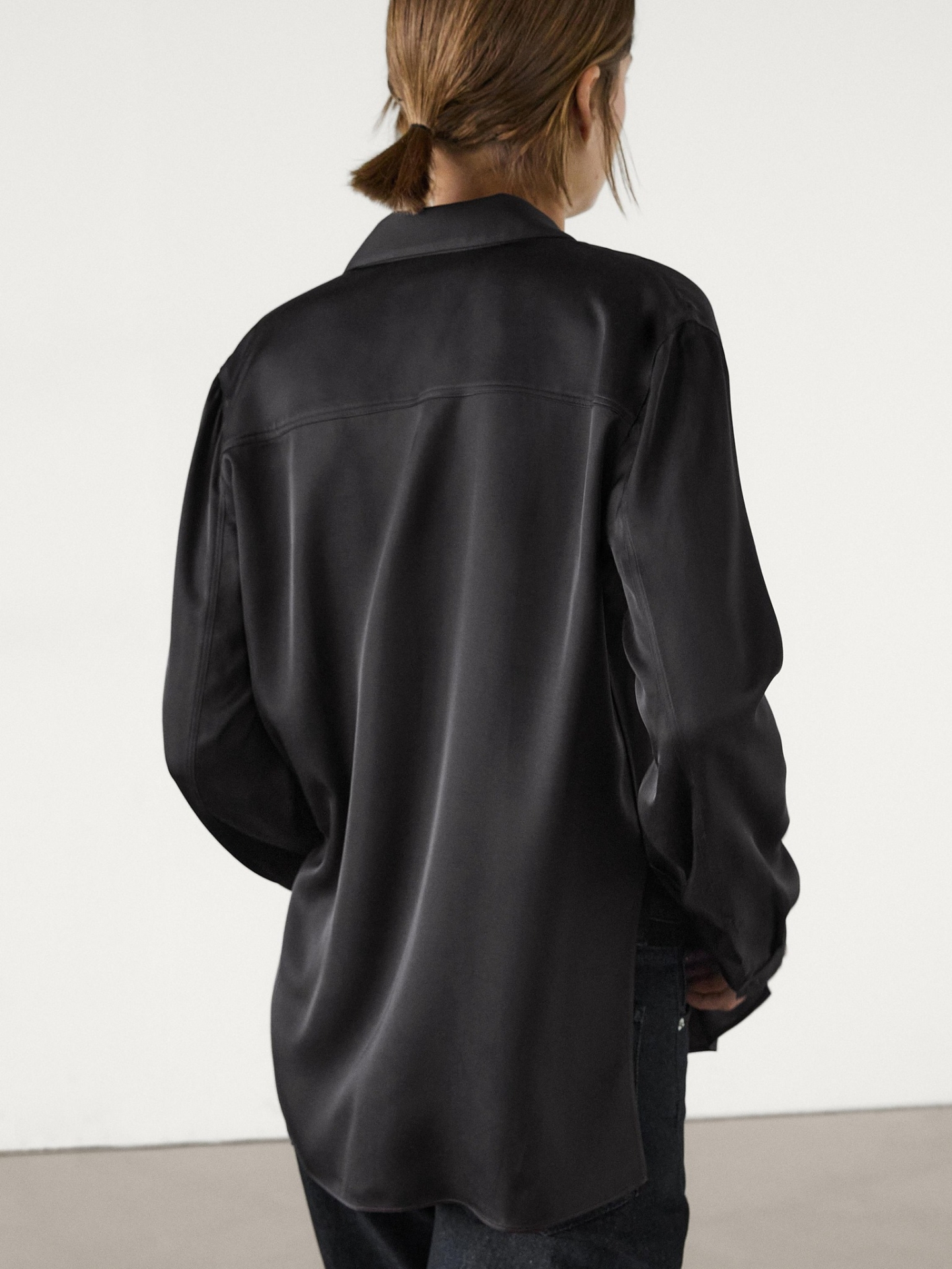 MDLSSSWV01 Massimo Dutti Satin Shirt