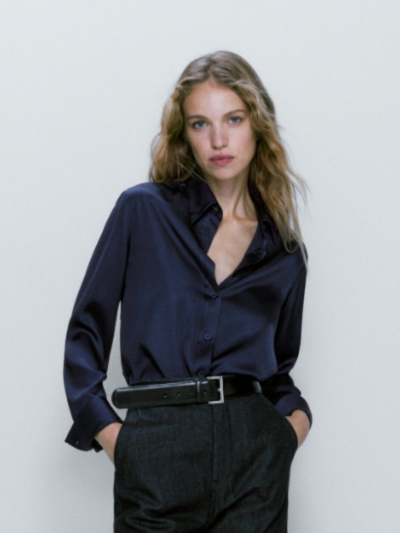 MDLSSSWV01 Massimo Dutti Satin Shirt