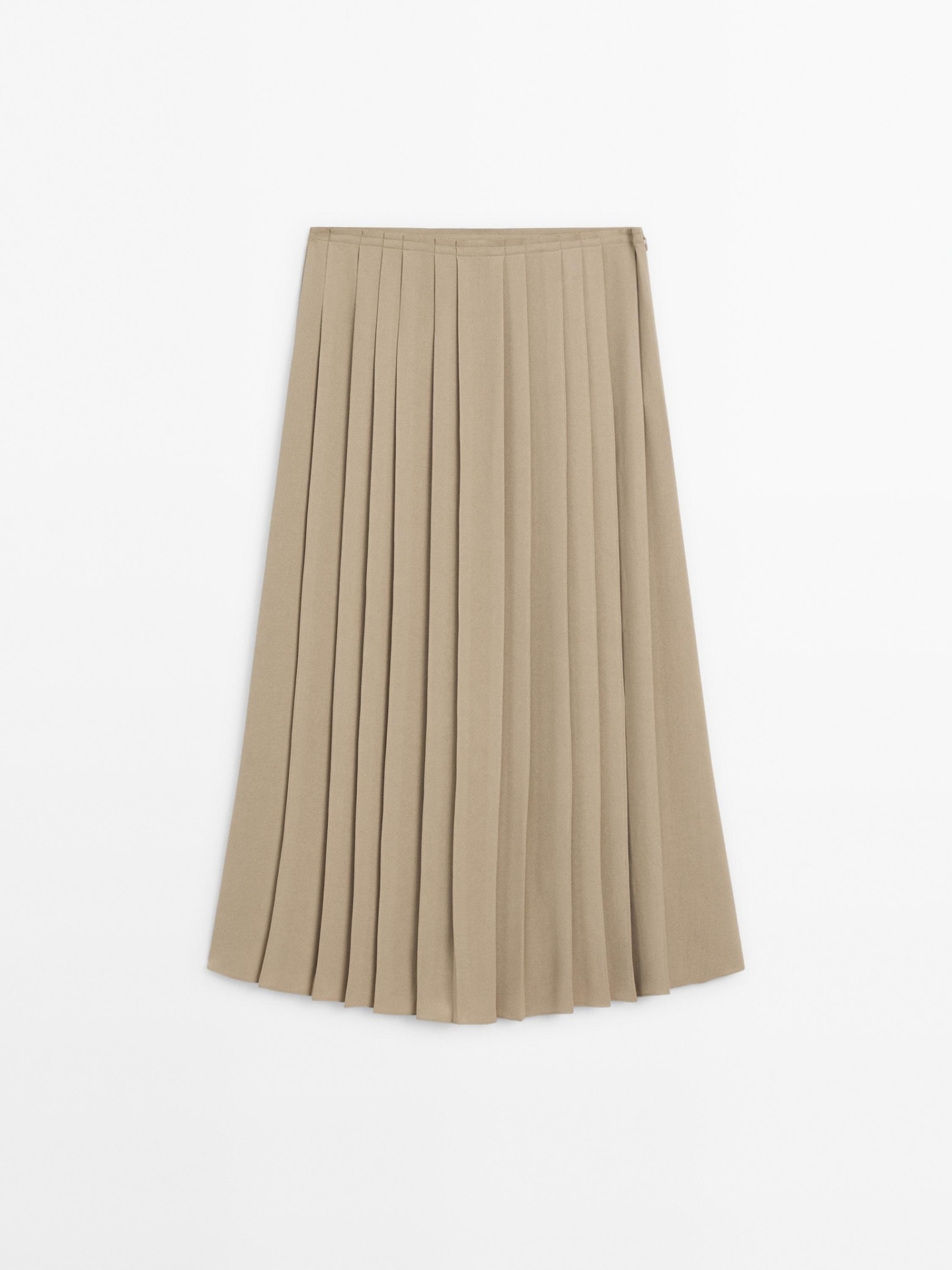 MDLSWPD01 Massimo Dutti Pleated Midi Skirt