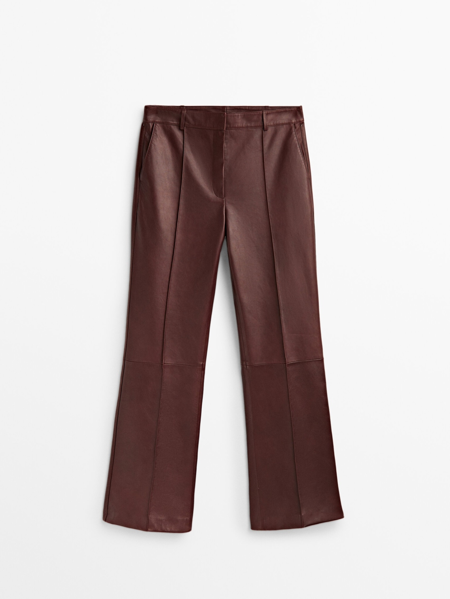 MDNLTWSD02 Massimo Dutti Nappa Leather Trousers