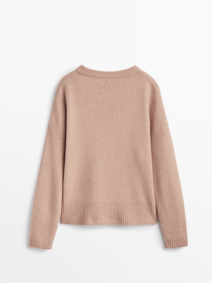 MDPKS01 Massimo Dutti Purl Knit Sweater