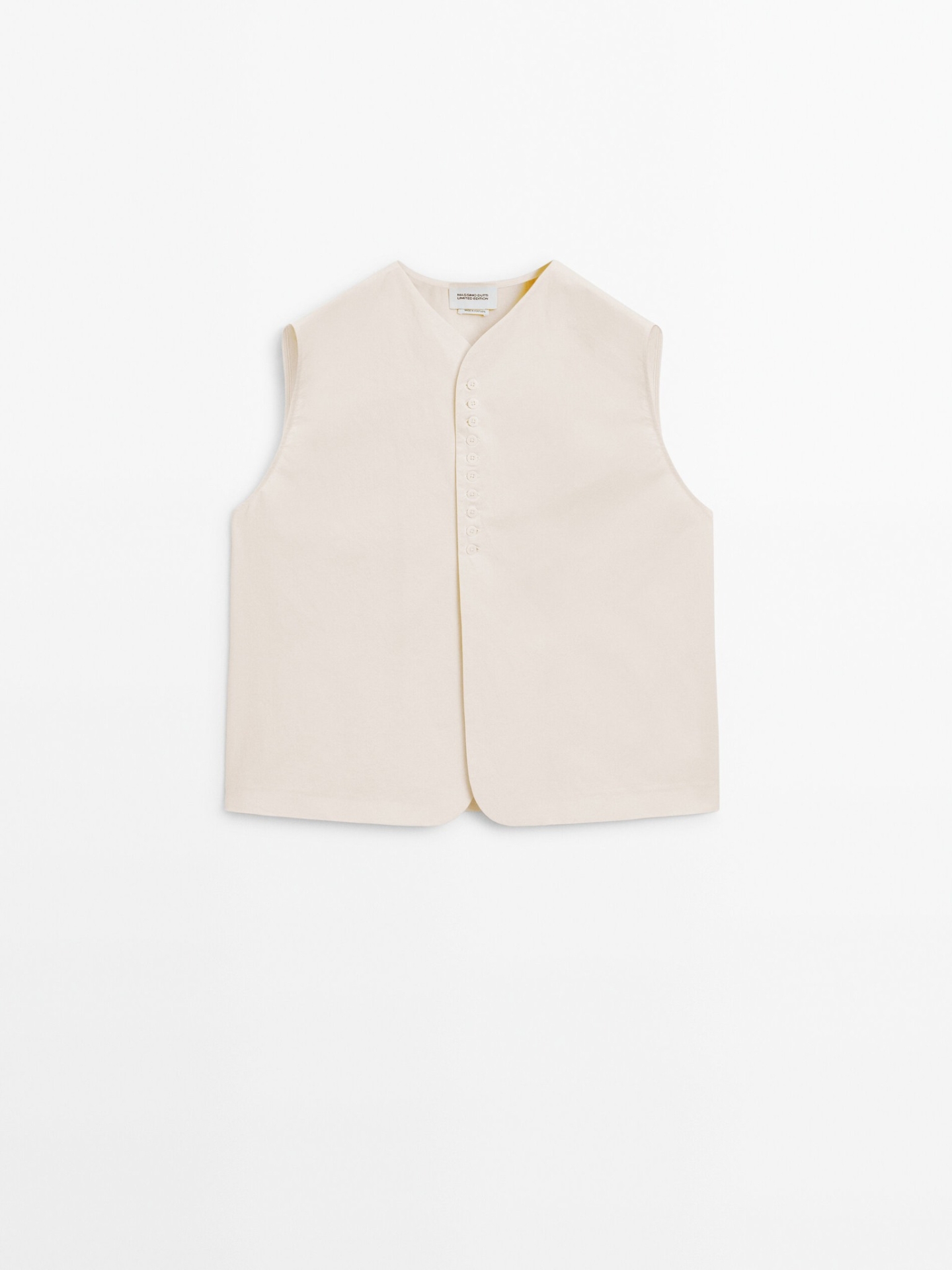 MDPWTWBD-LE01 Massimo Dutti Button Details Waistcoat & Wide Leg Trousers - Limited Edition