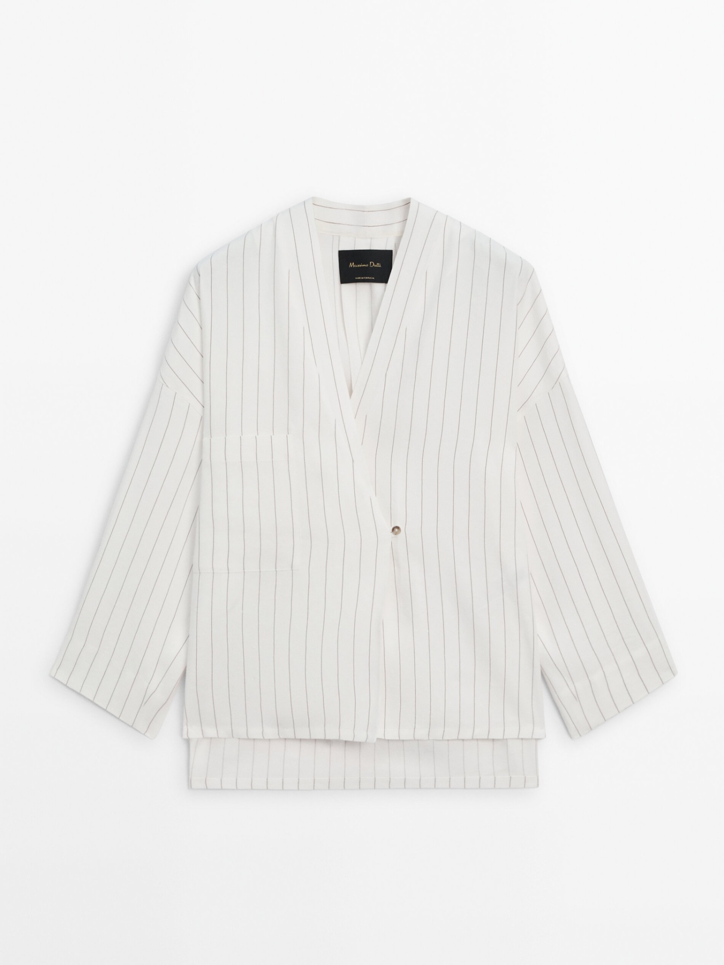 MDSCKWPD01 Massimo Dutti Striped Kimono Blazer & Suit Trousers