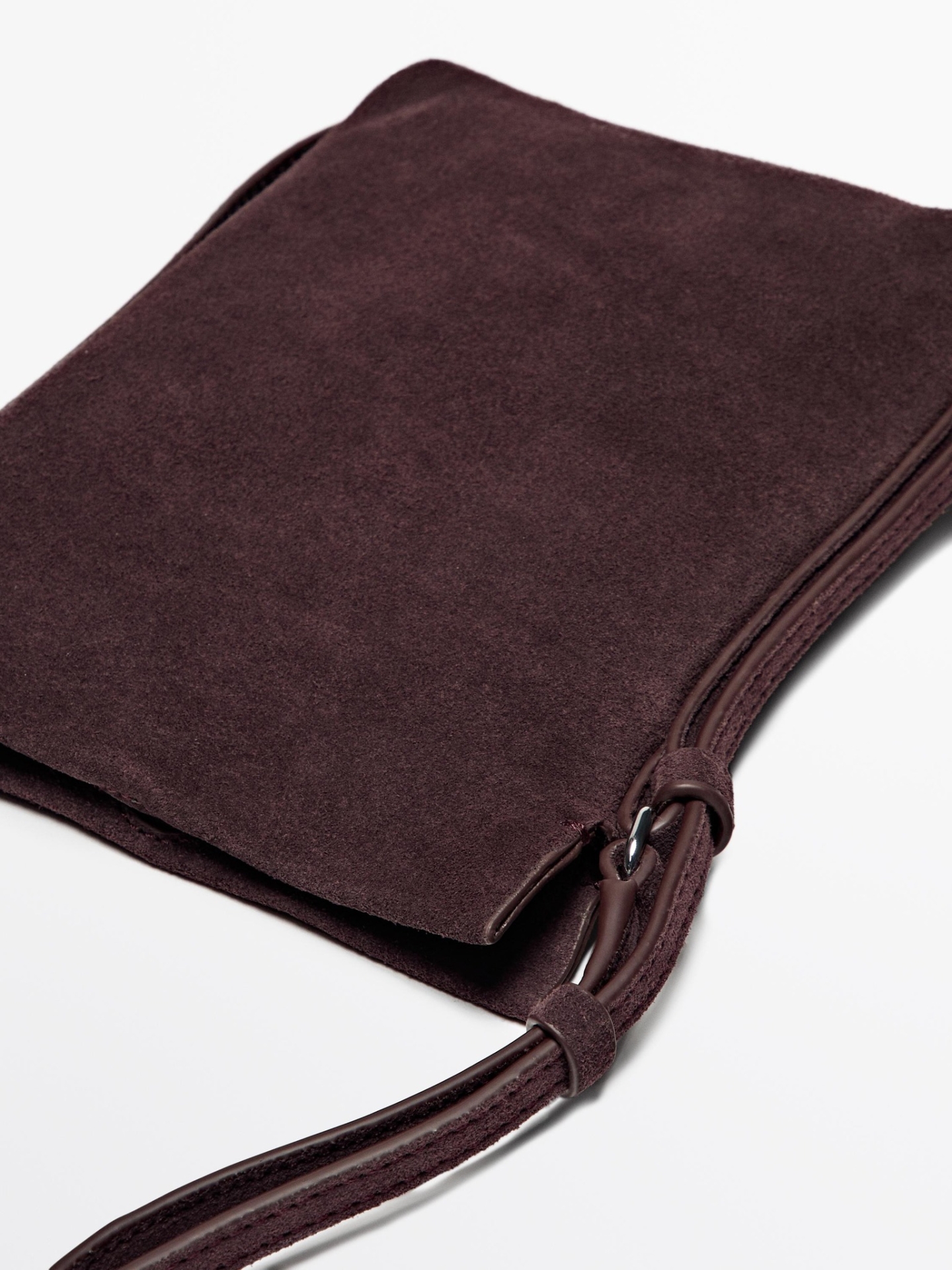 MDSSLMCB01 Massimo Dutti Suede Leather Mini Crossbody Bag