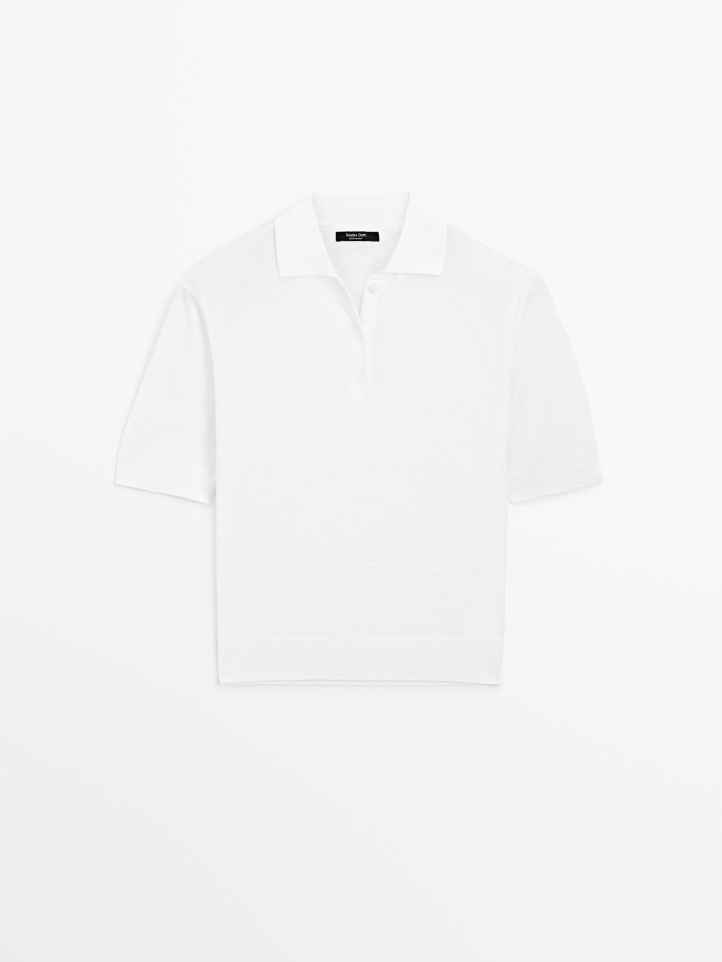 MDSSPS02 Massimo Dutti Ribbed Polo Shirt