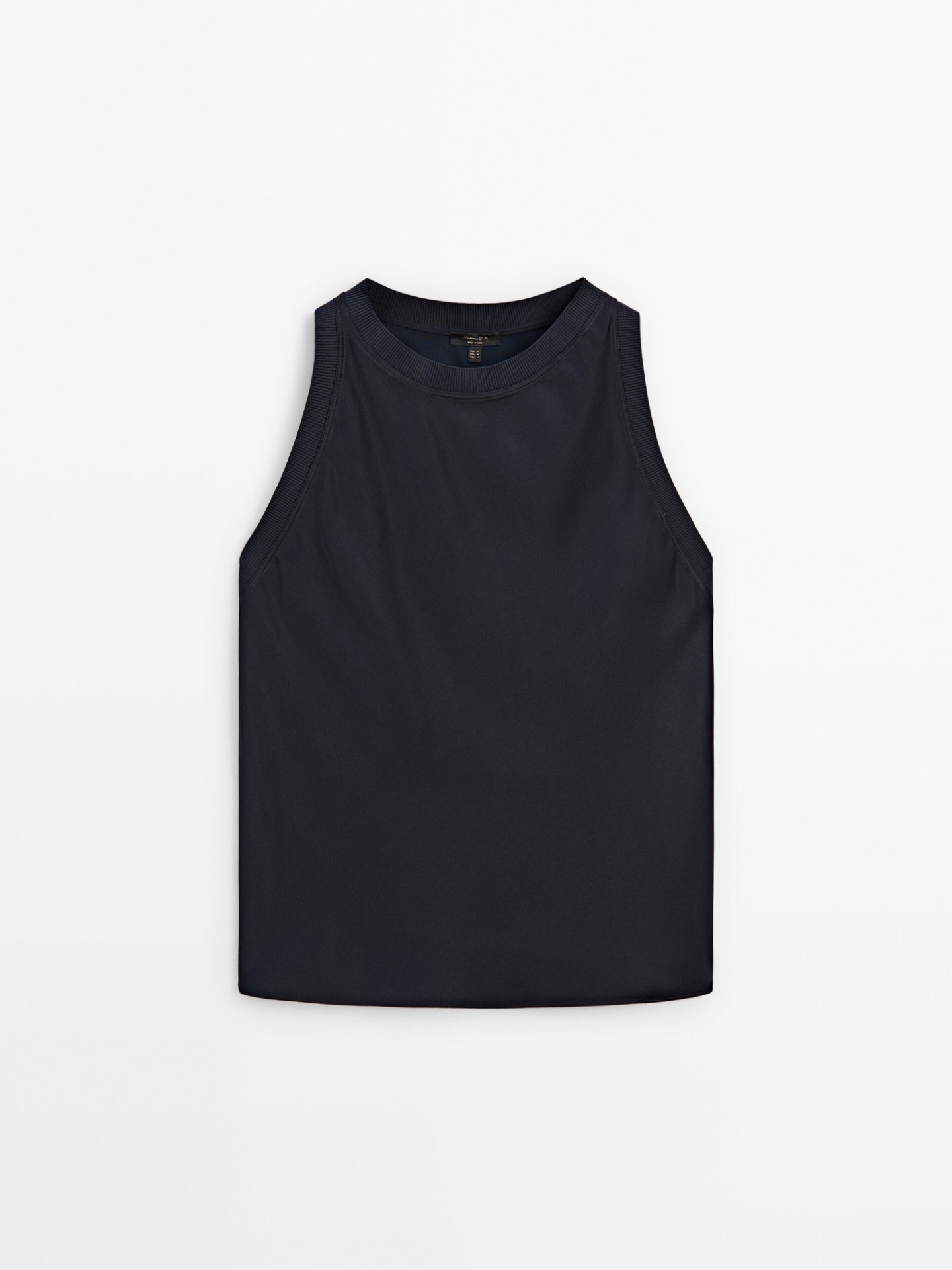 MDSTWRD02 Massimo Dutti Ribbed Detail Top