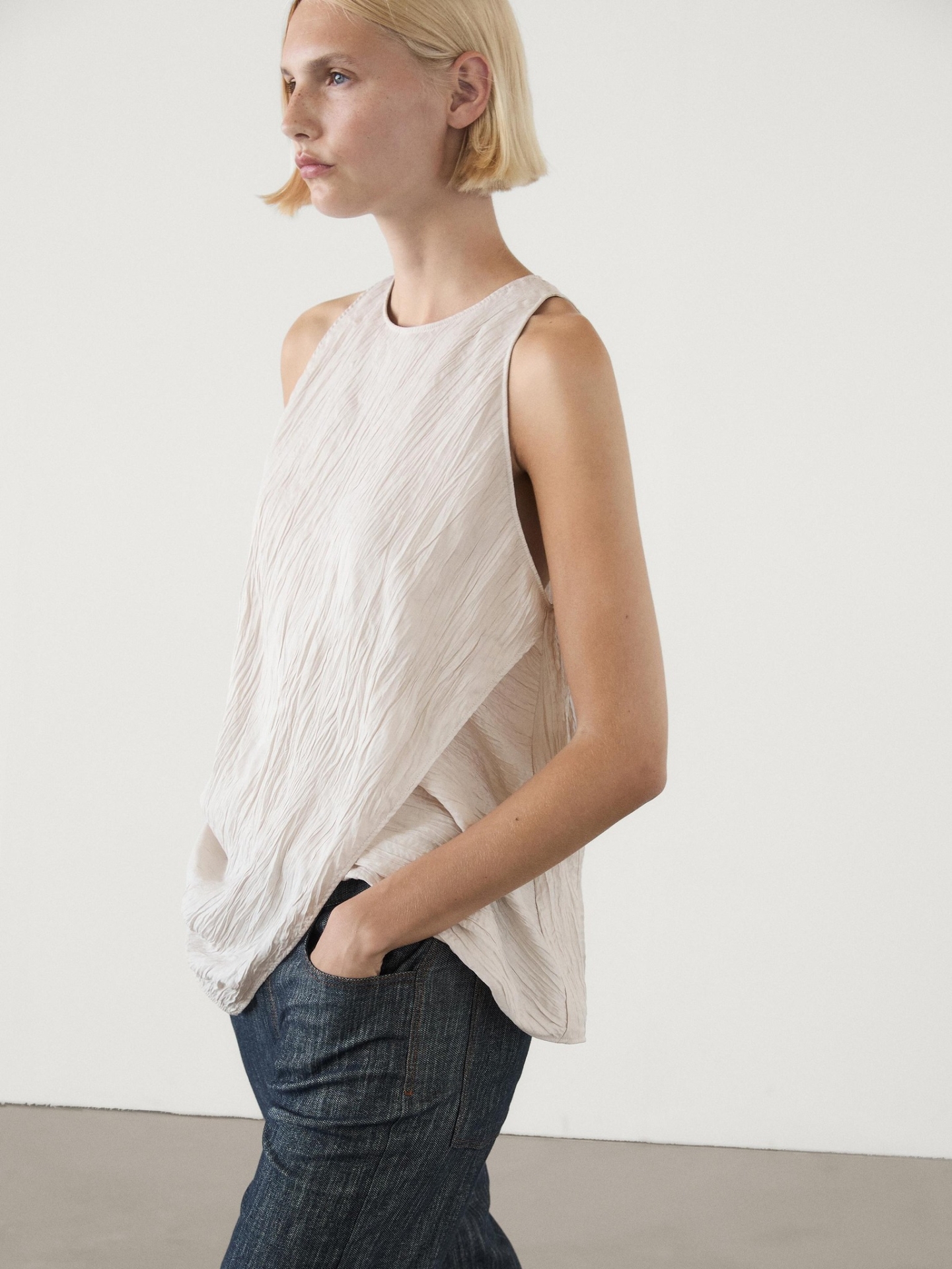 MDTTWAH01 Massimo Dutti Asymmetric Top