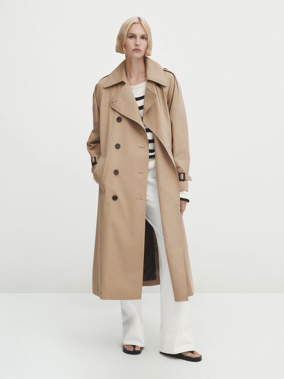 MDVTCWB01 MASSIMO DUTTI TRENCH COAT WITH BELT