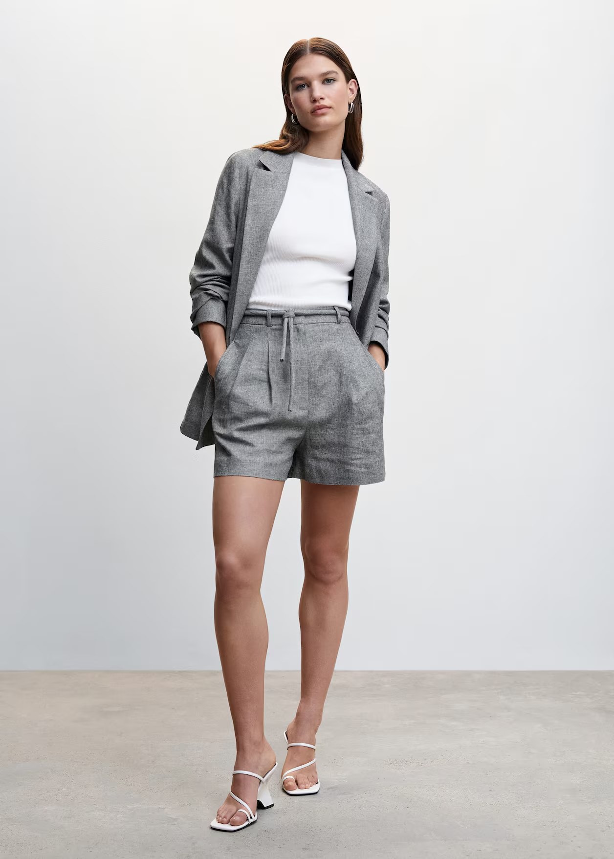 MLDS01 Mango Linen Drawstring Shorts