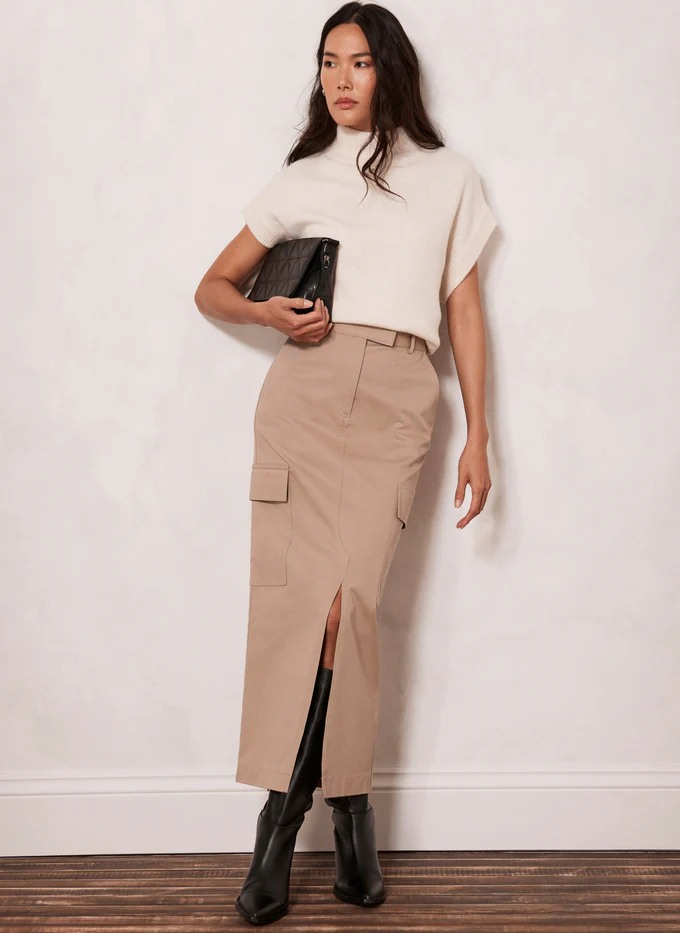 MVBCCS01 Mint Velvet Midi Skirt